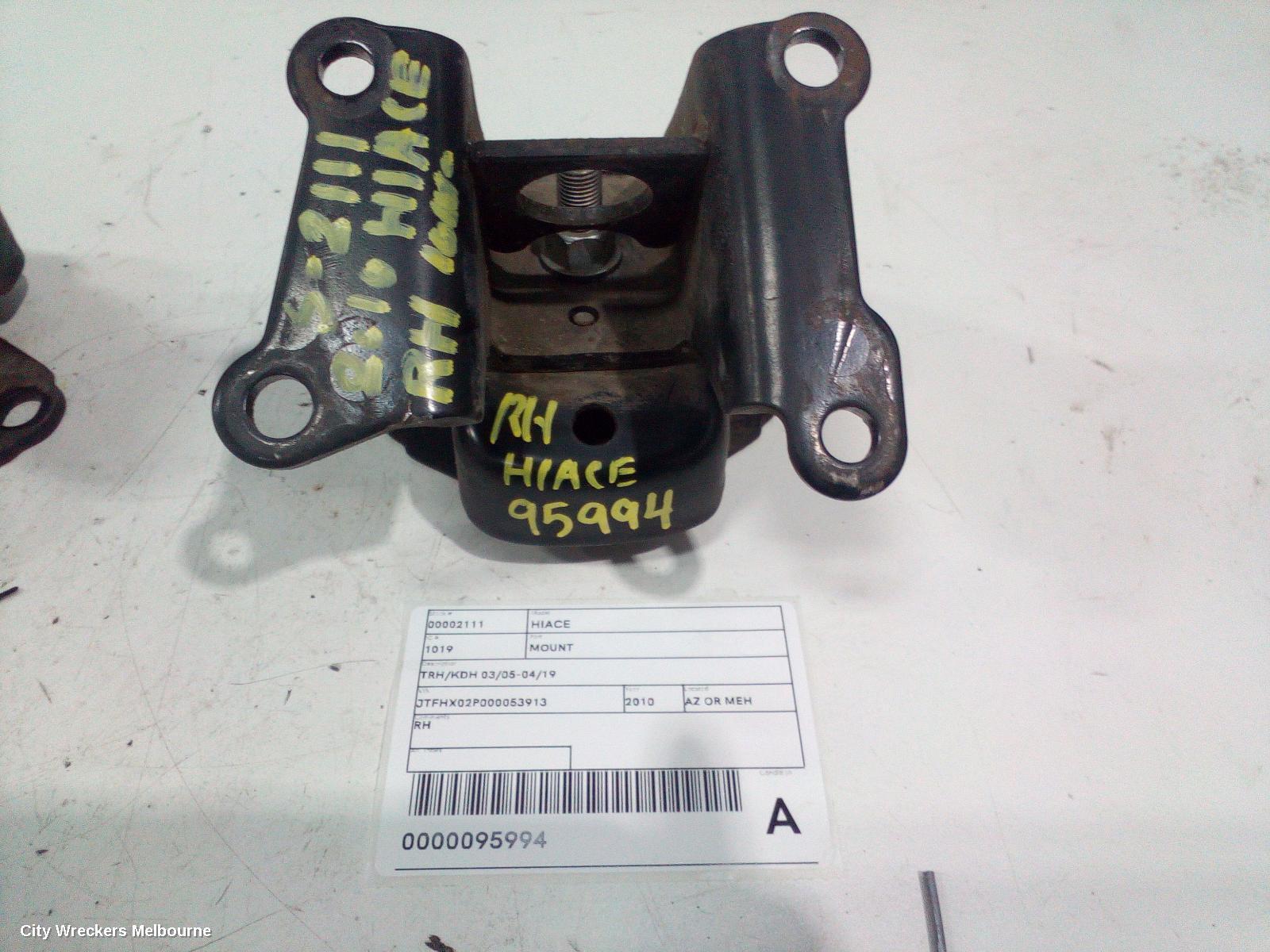 TOYOTA HIACE 2010 Mount