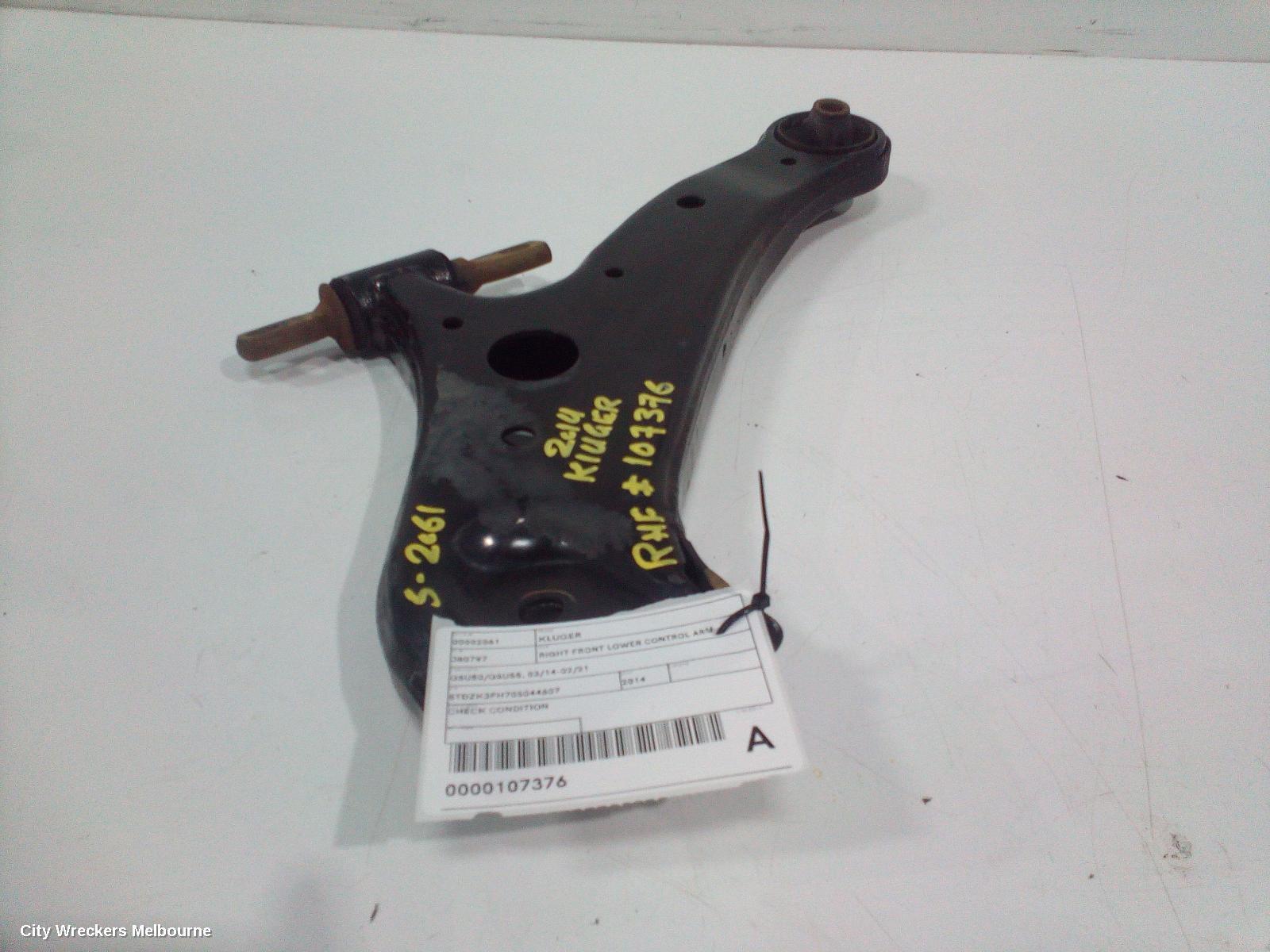 TOYOTA KLUGER 2014 Right Front Lower Control Arm