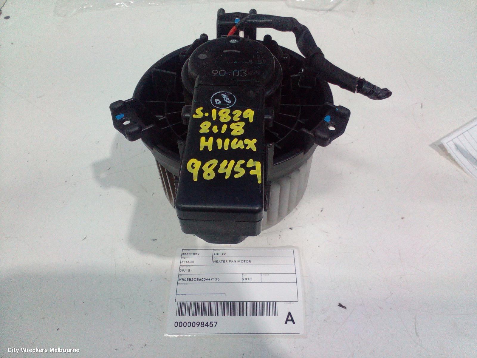 TOYOTA HILUX 2018 Heater Fan Motor