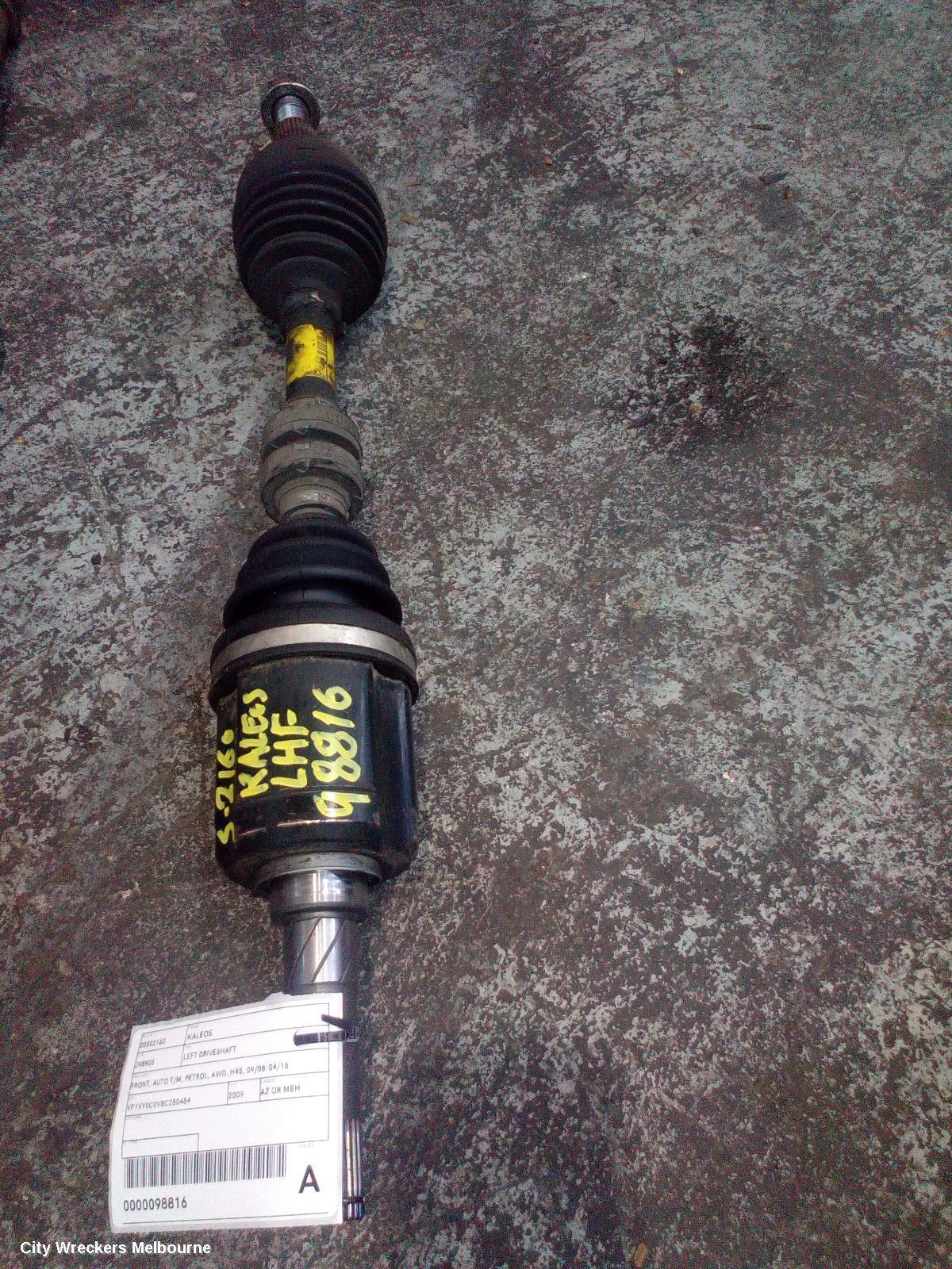 RENAULT KALEOS 2009 Left Driveshaft