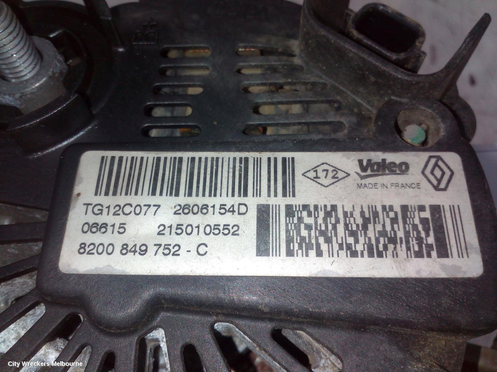 RENAULT MEGANE 2016 Alternator