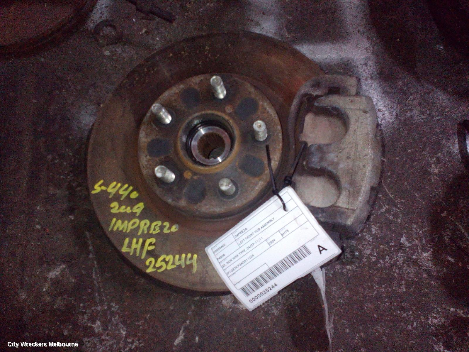 SUBARU IMPREZA 2009 Left Front Hub Assembly