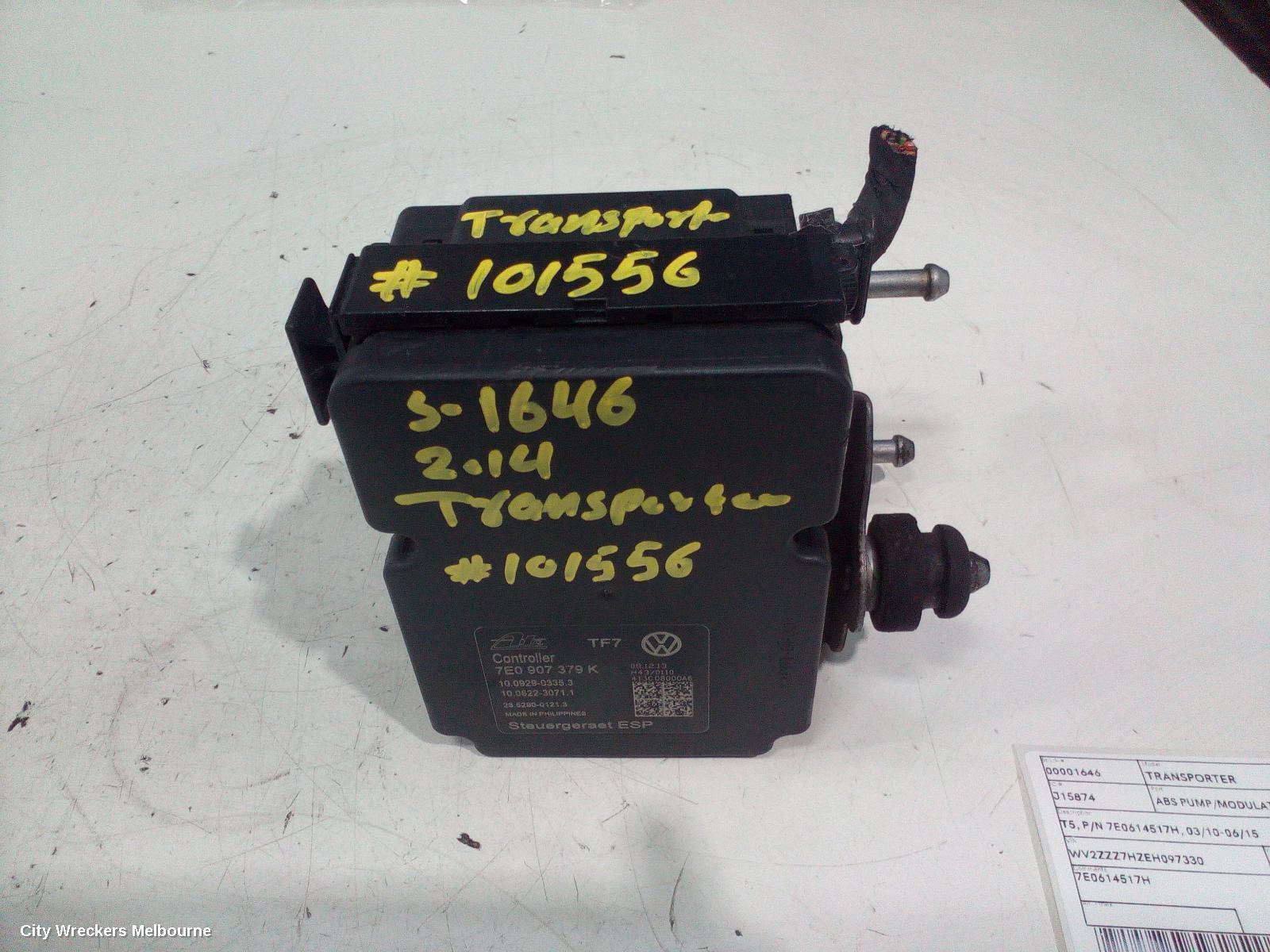 VOLKSWAGEN TRANSPORTER 2014 Abs Pump/Modulator