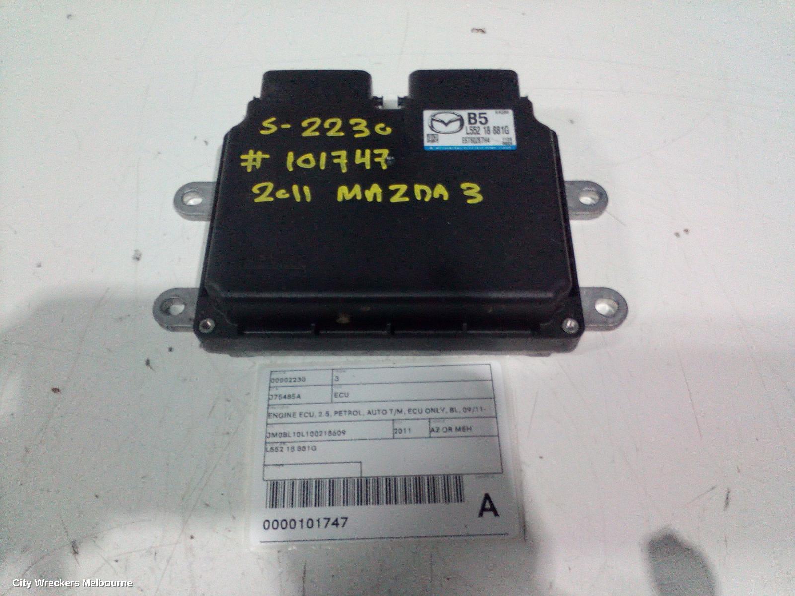 MAZDA 3 2011 Ecu