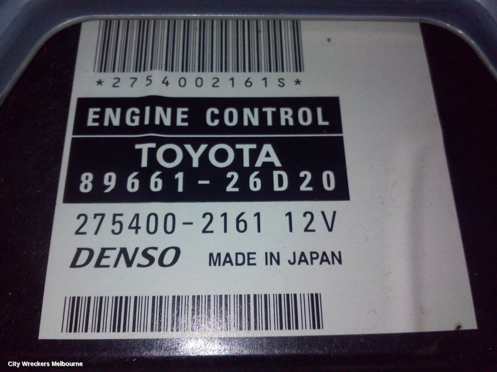 TOYOTA HIACE 2011 Ecu