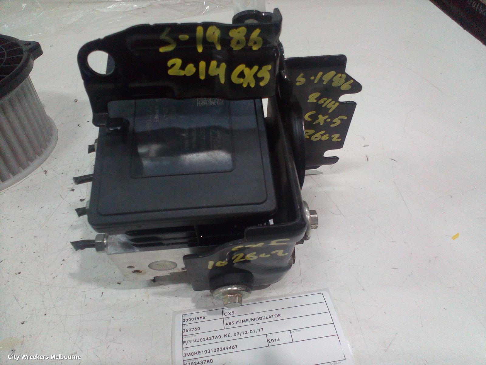 MAZDA CX5 2014 Abs Pump/Modulator