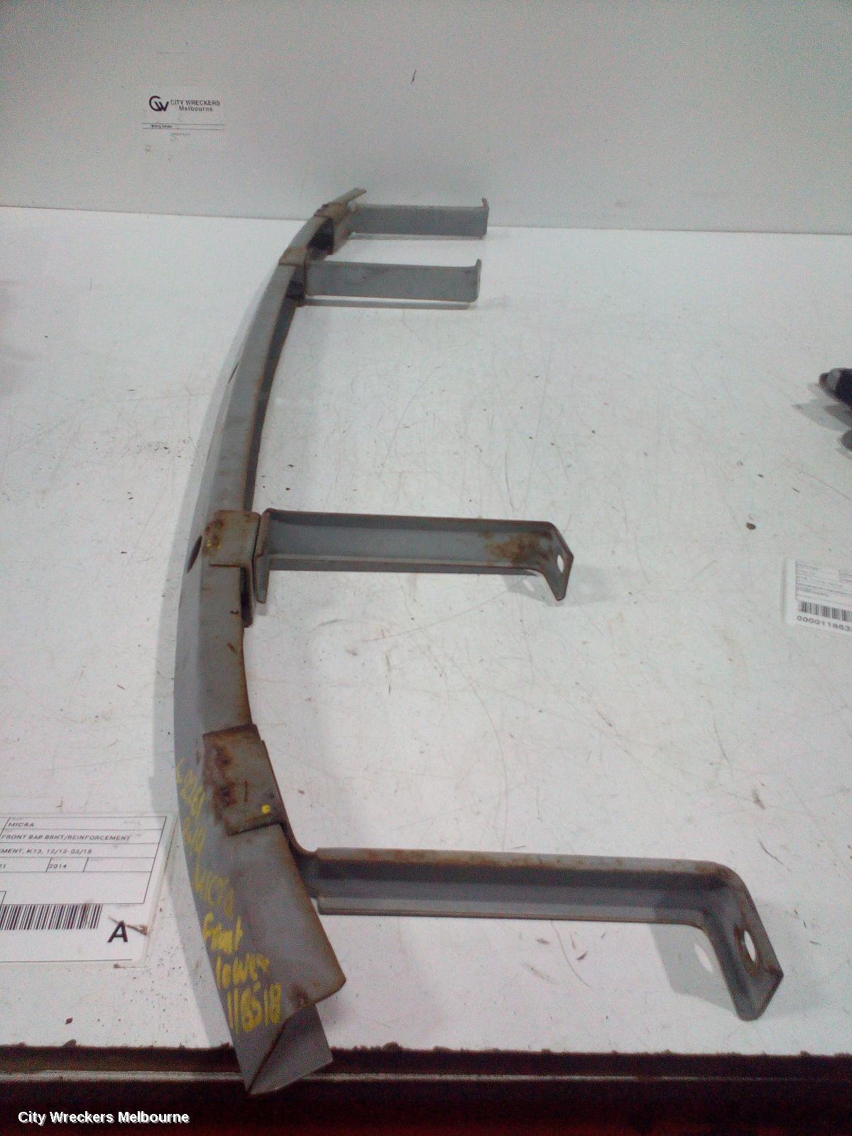 NISSAN MICRA 2014 F/Bar Reinforc/Brack