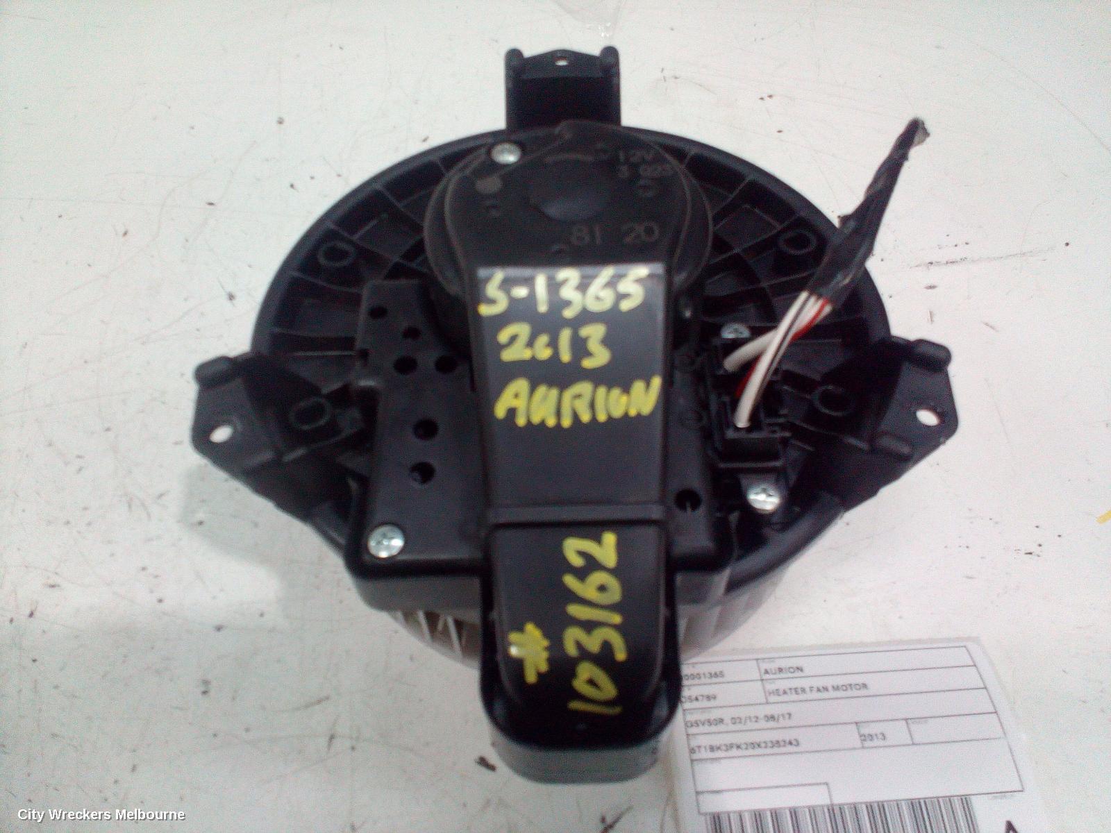 TOYOTA AURION 2013 Heater Fan Motor