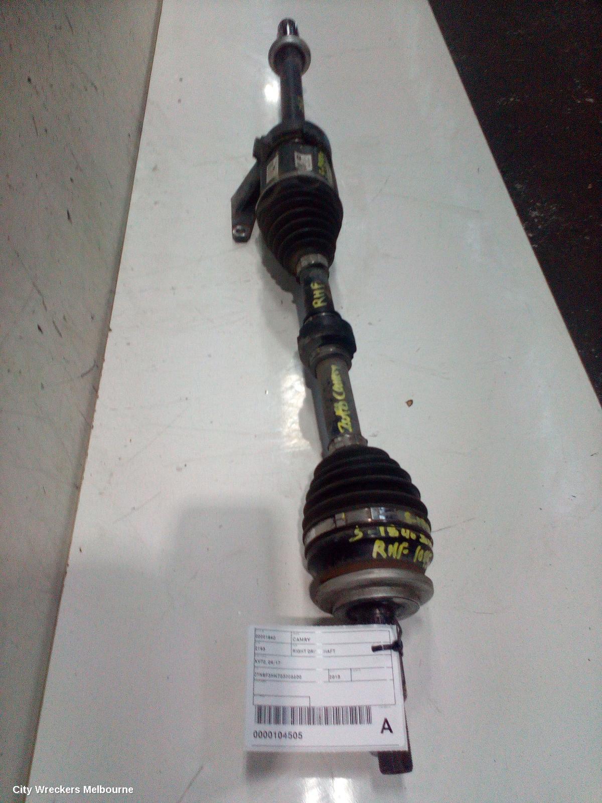 TOYOTA CAMRY 2018 Right Driveshaft