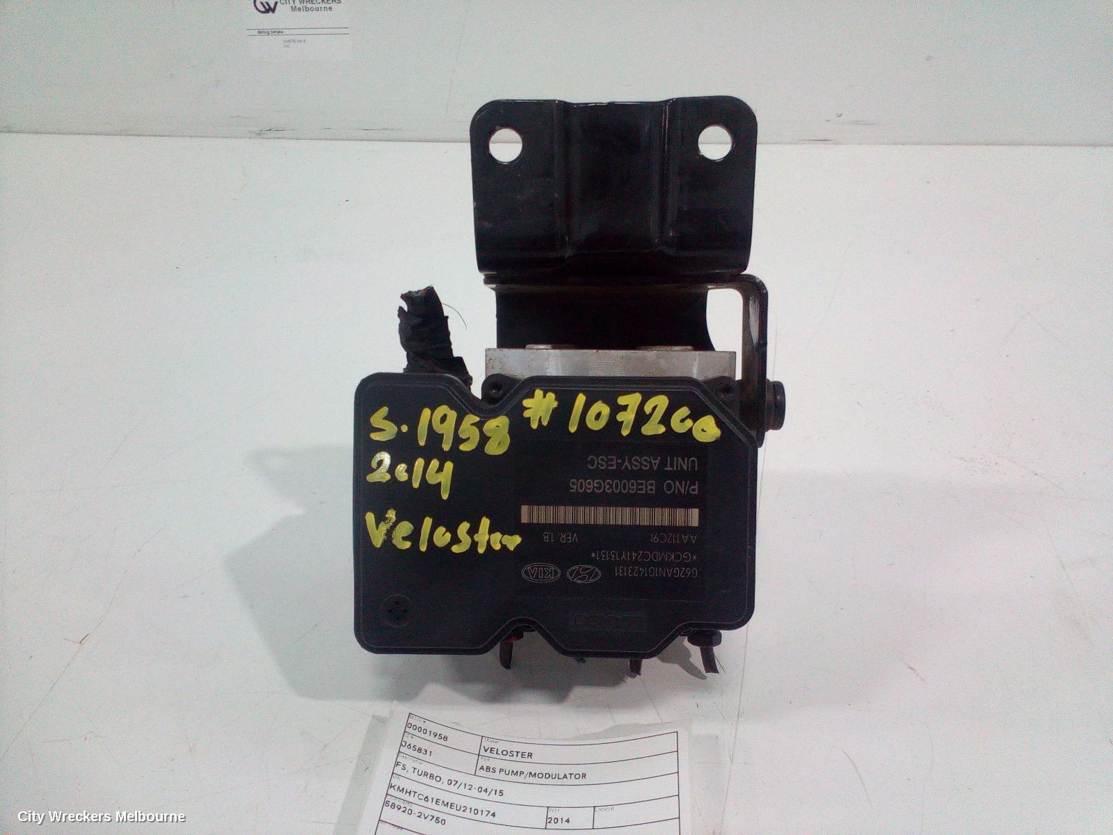 HYUNDAI VELOSTER 2014 Abs Pump/Modulator