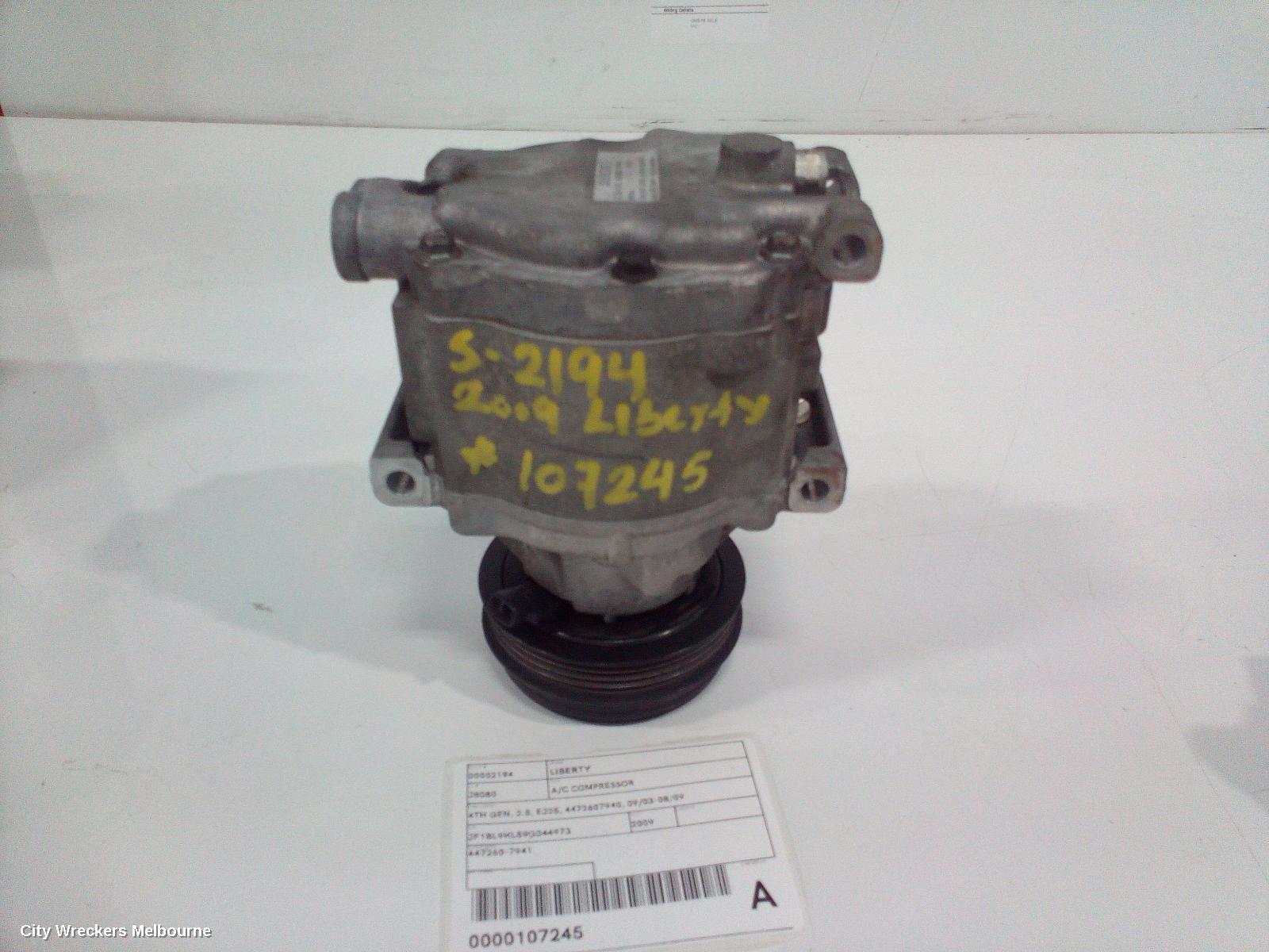 SUBARU LIBERTY 2009 A/C Compressor