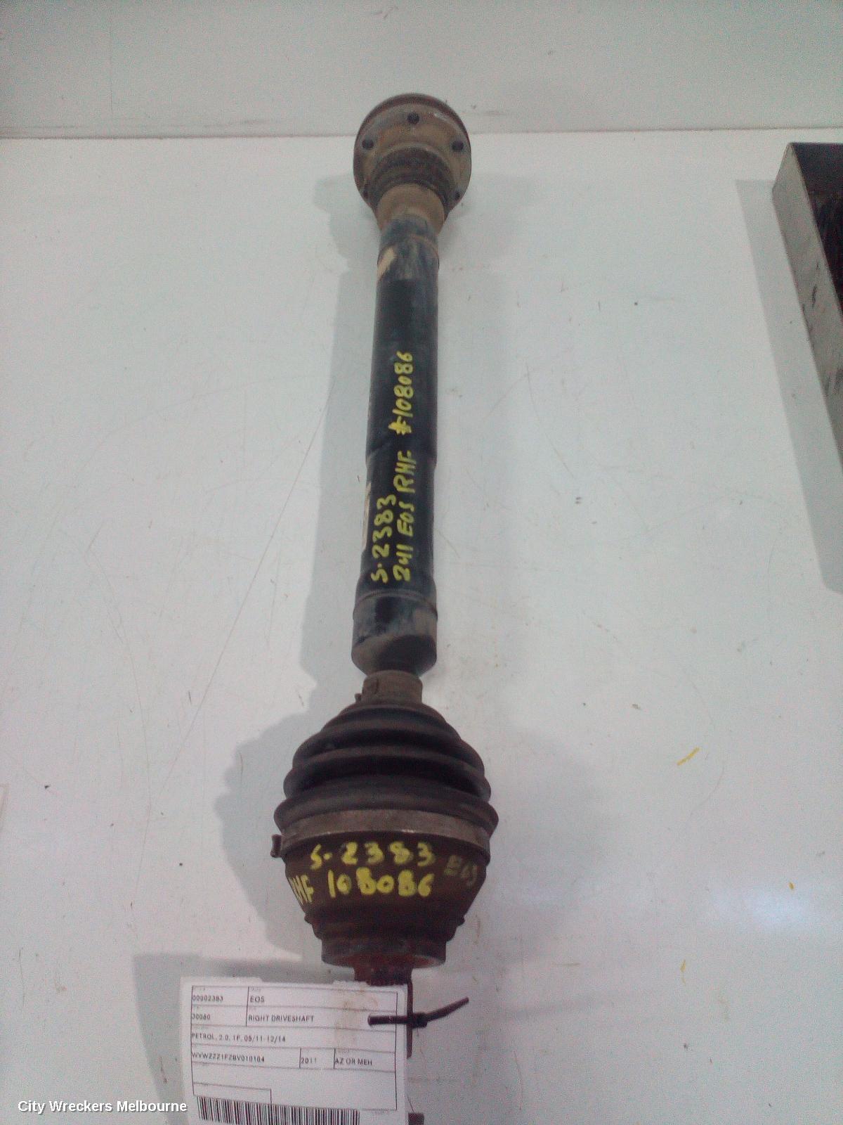 VOLKSWAGEN EOS 2011 Right Driveshaft