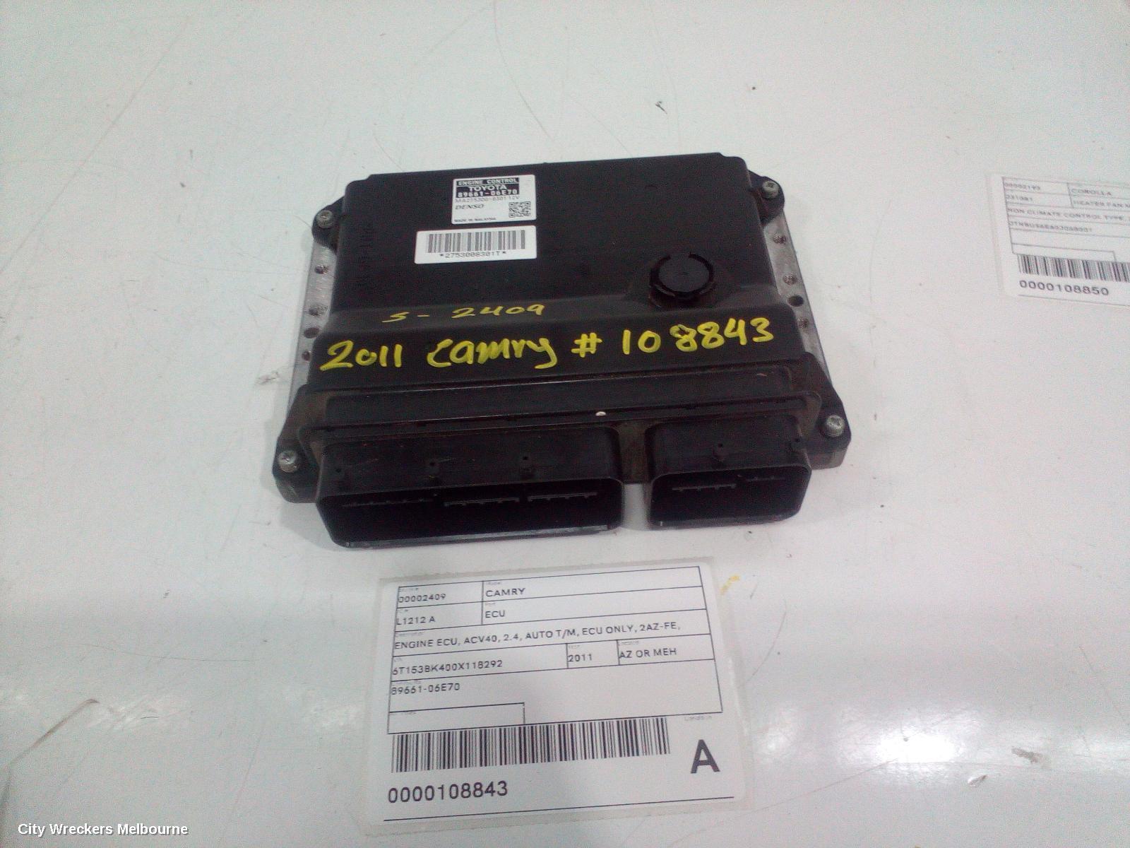 TOYOTA CAMRY 2011 Ecu