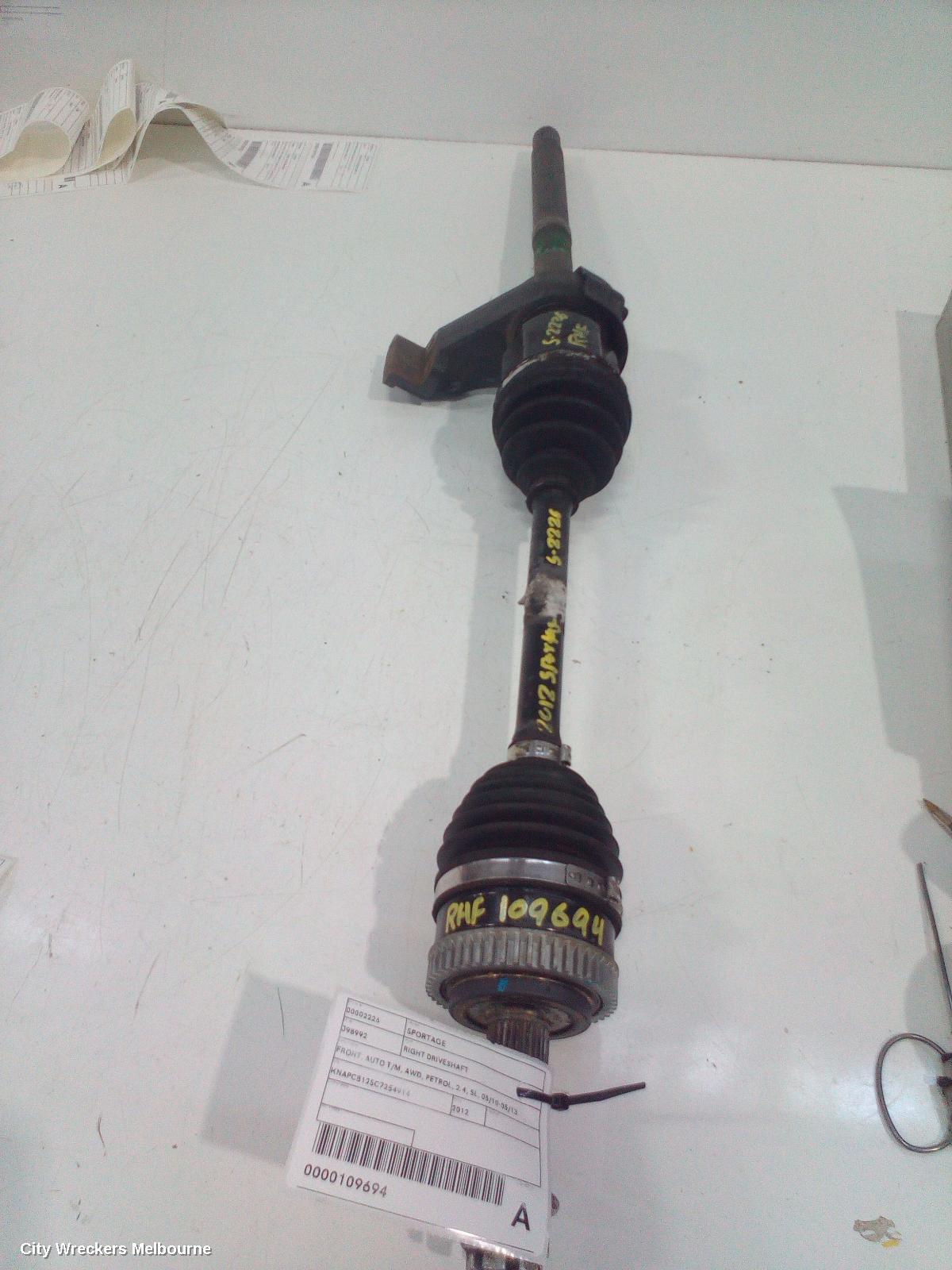 KIA SPORTAGE 2012 Right Driveshaft