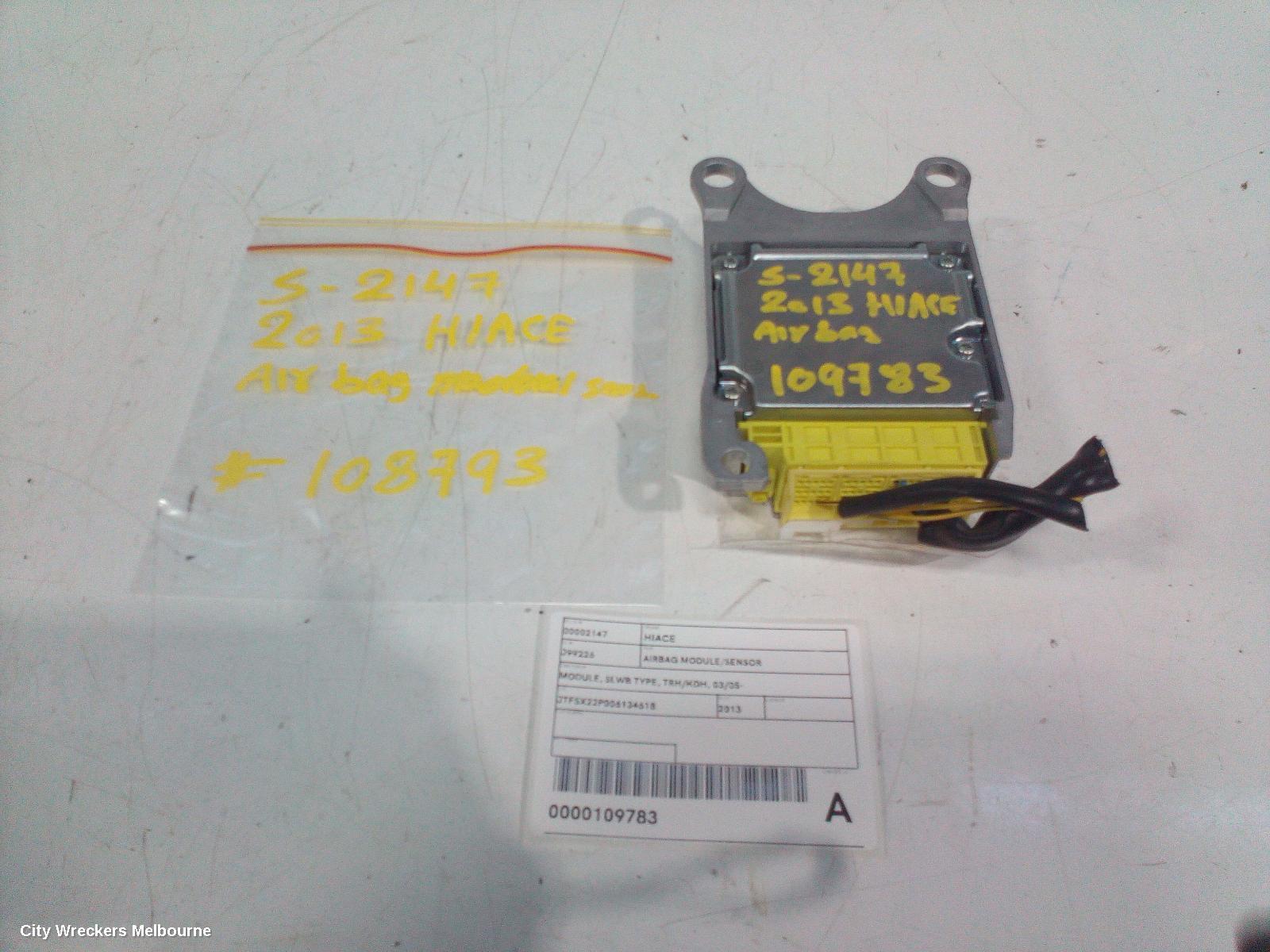 TOYOTA HIACE 2013 Airbag Module/Sensor