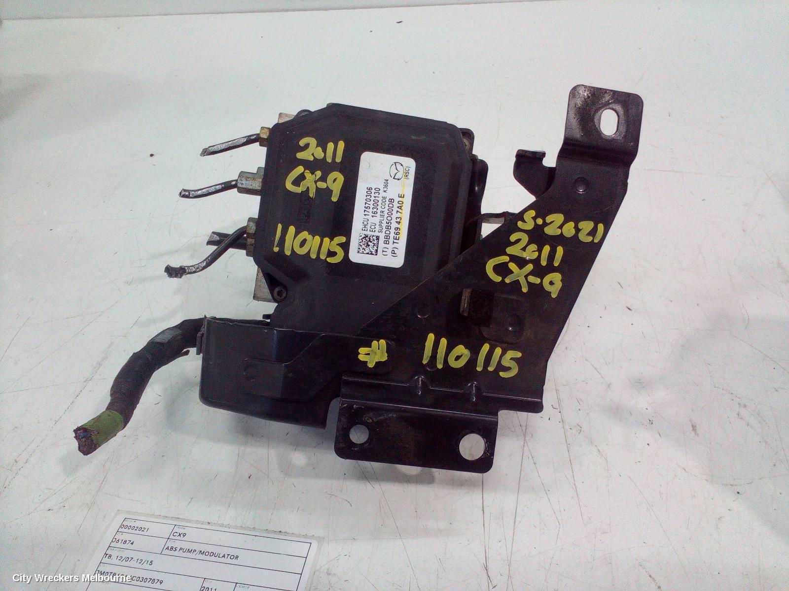 MAZDA CX9 2011 Abs Pump/Modulator