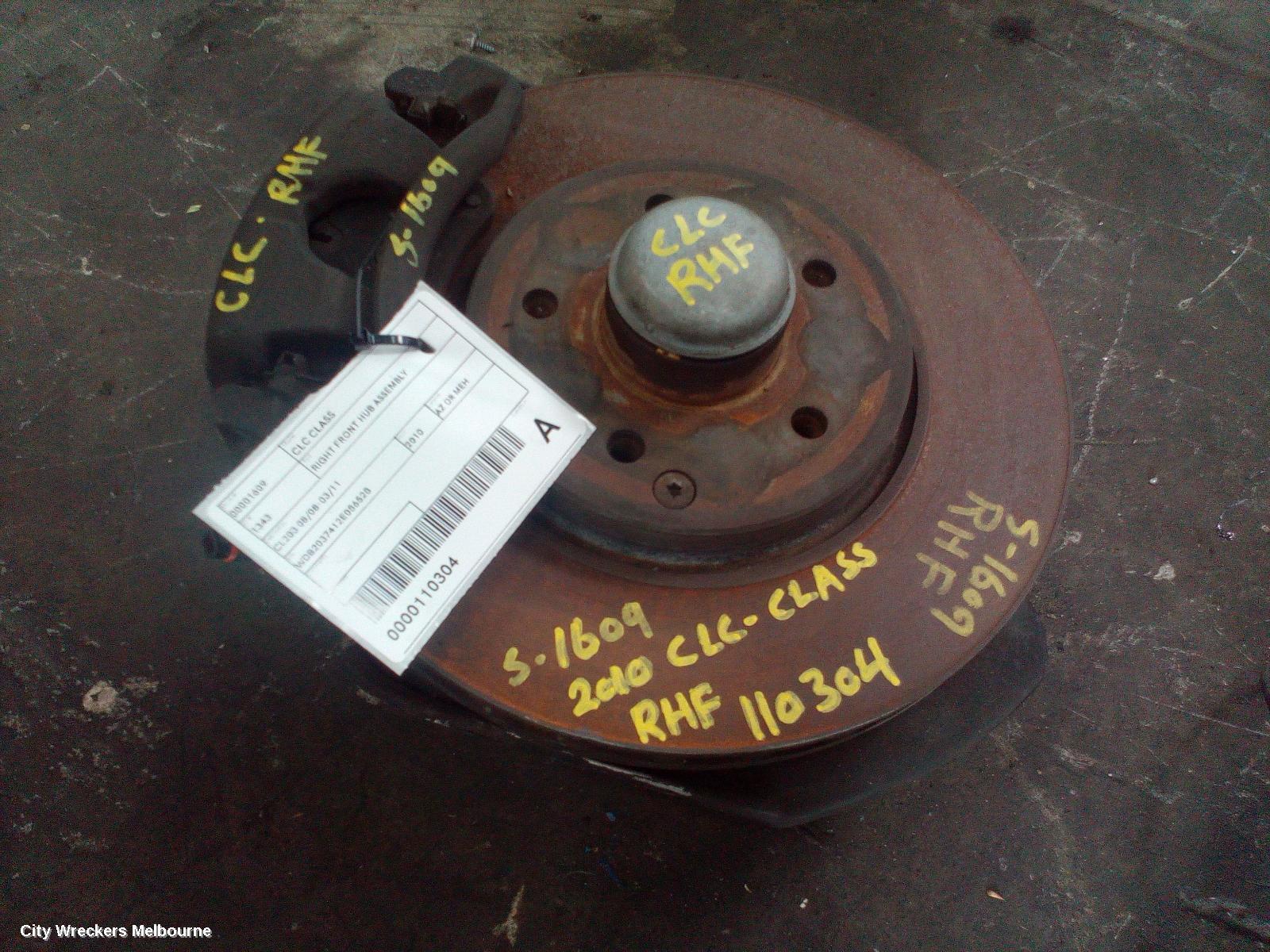 MERCEDES CLC CLASS 2010 Right Front Hub Assembly