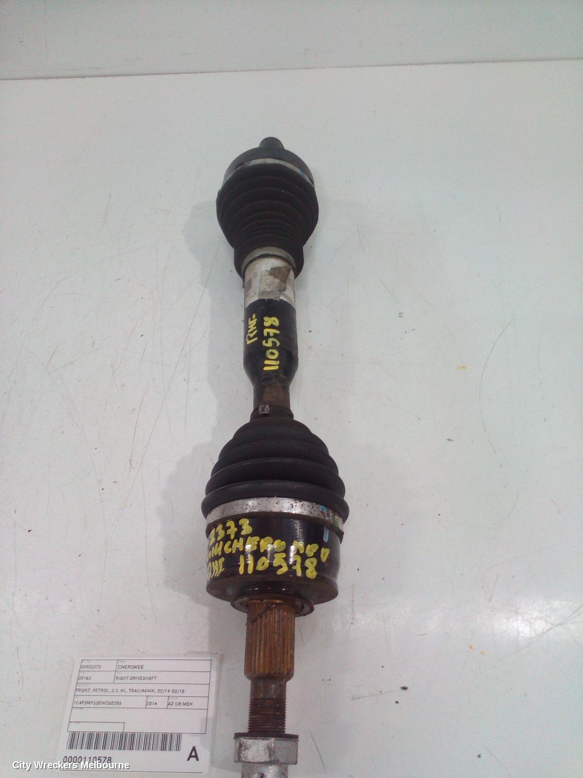 JEEP CHEROKEE 2014 Right Driveshaft