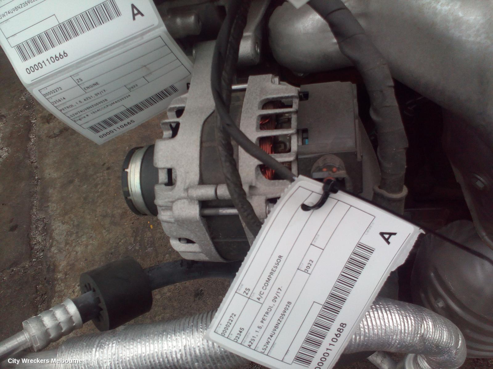 MG ZS 2022 Alternator