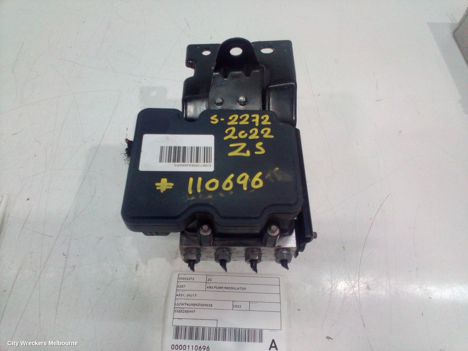 MG ZS 2022 Abs Pump/Modulator