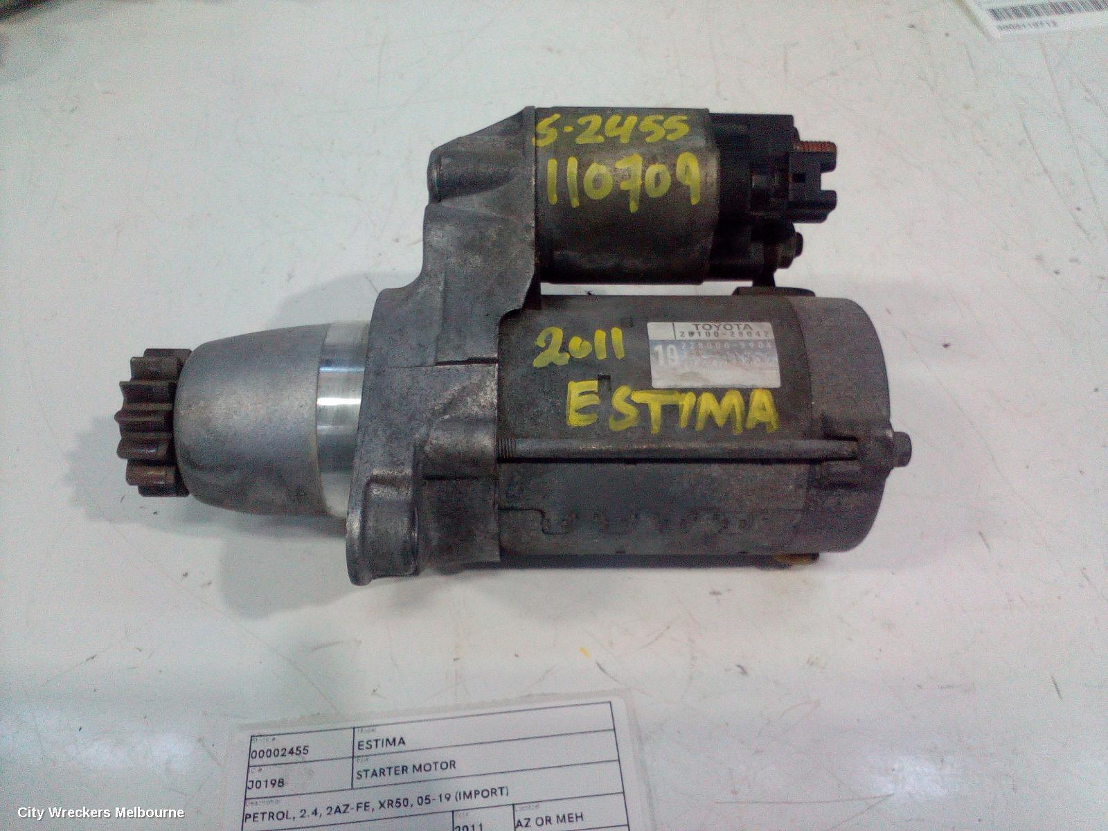 TOYOTA ESTIMA 2011 Starter