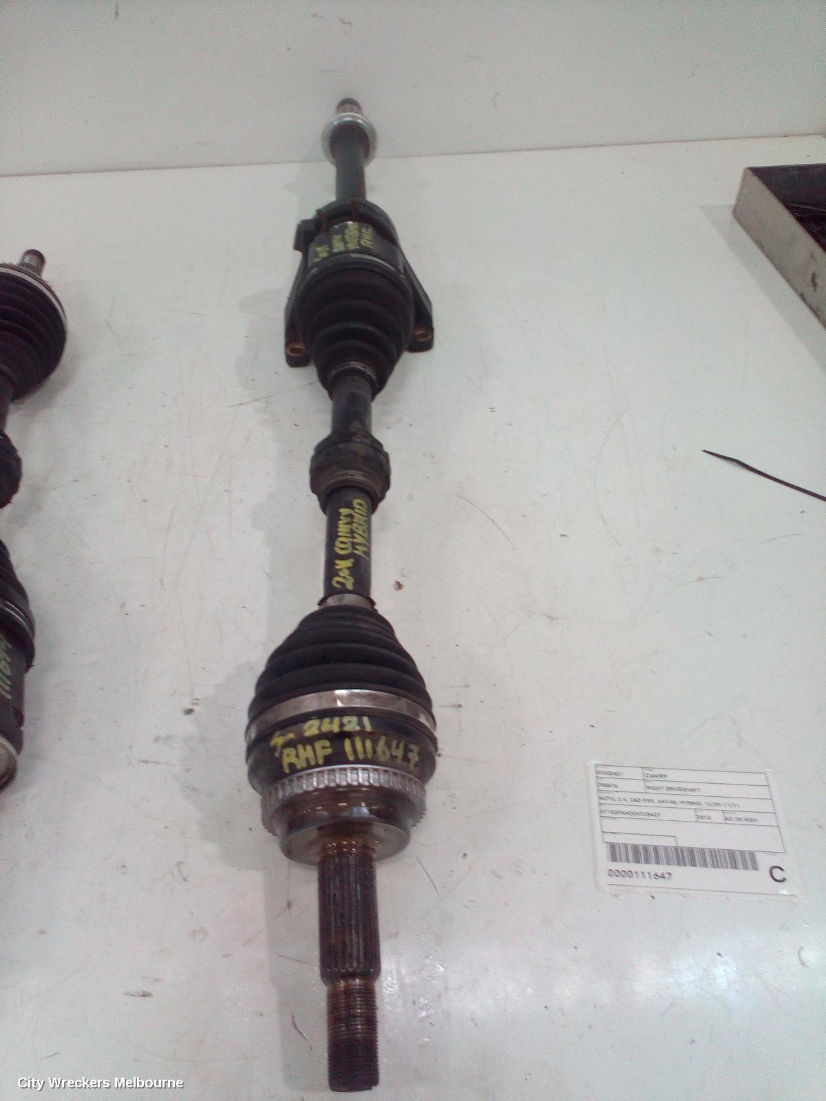 TOYOTA CAMRY 2010 Right Driveshaft