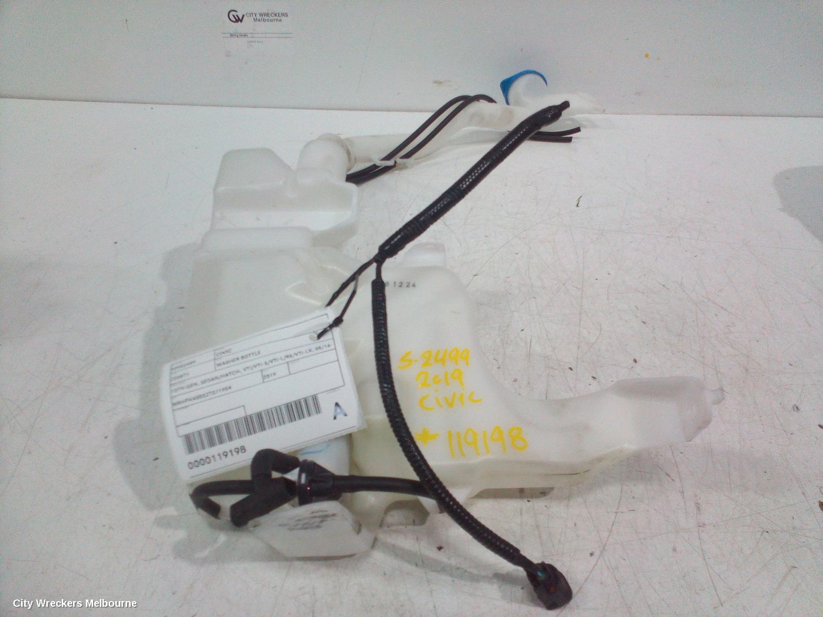 HONDA CIVIC 2019 Washer Bottle