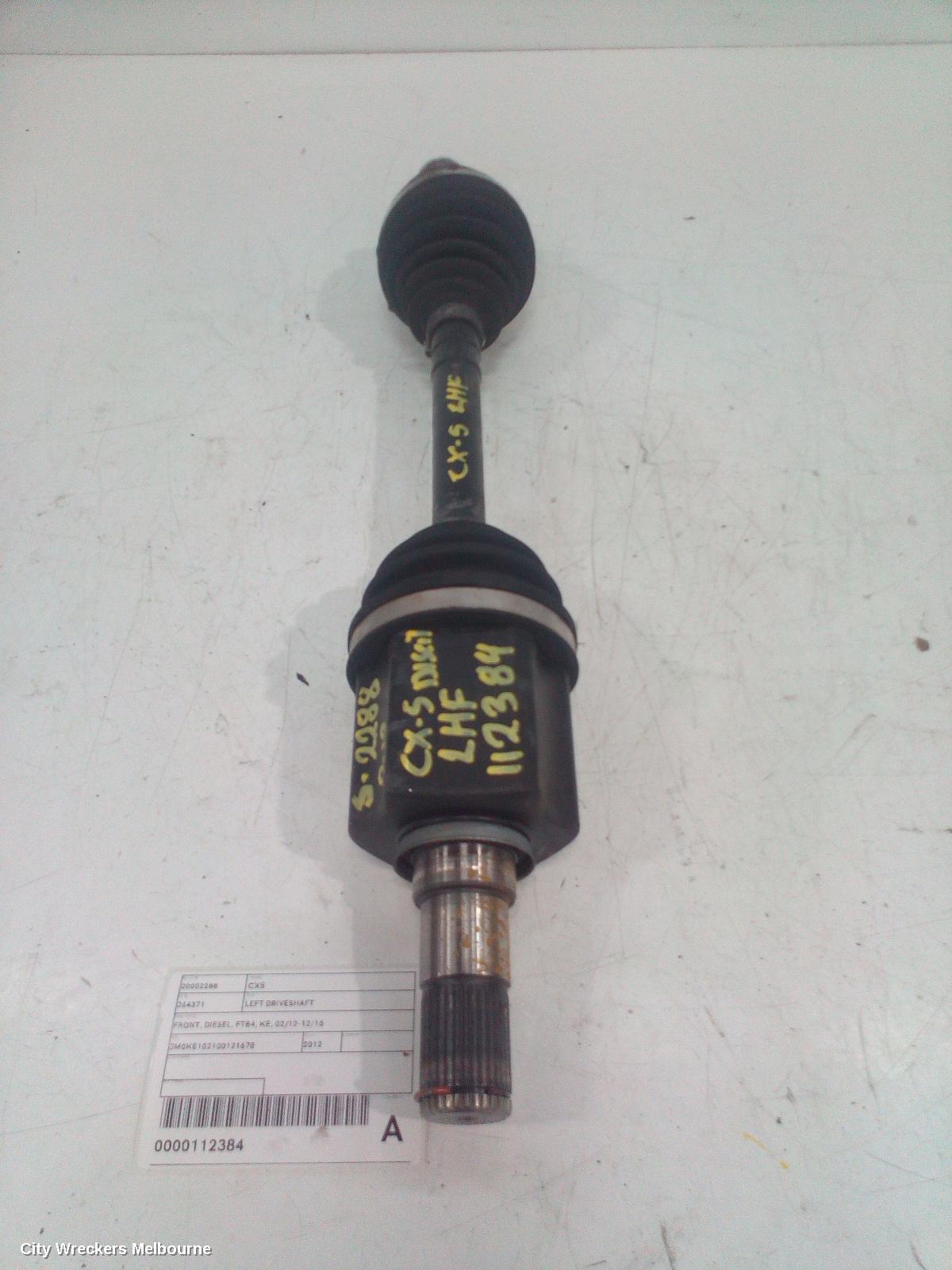 MAZDA CX5 2012 Left Driveshaft