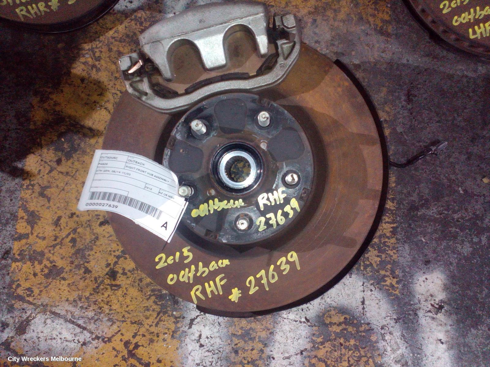 SUBARU OUTBACK 2015 Right Front Hub Assembly