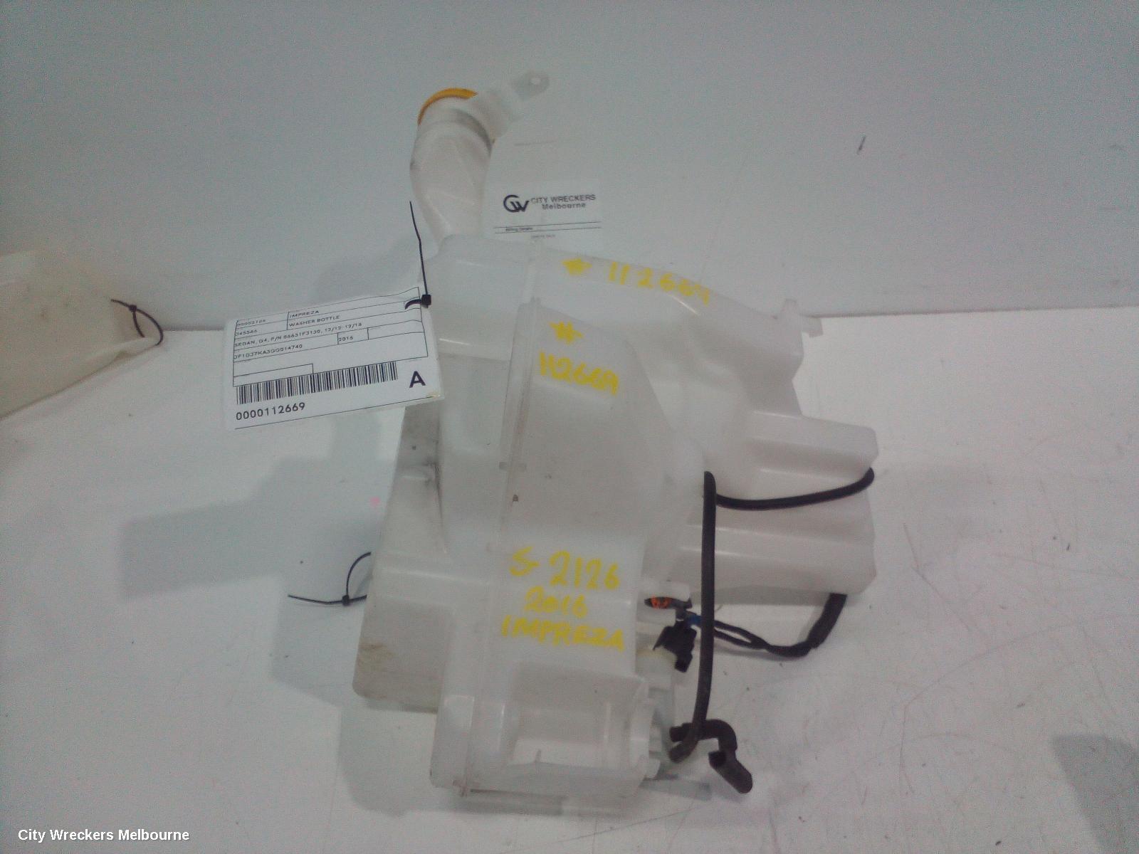 SUBARU IMPREZA 2016 Washer Bottle