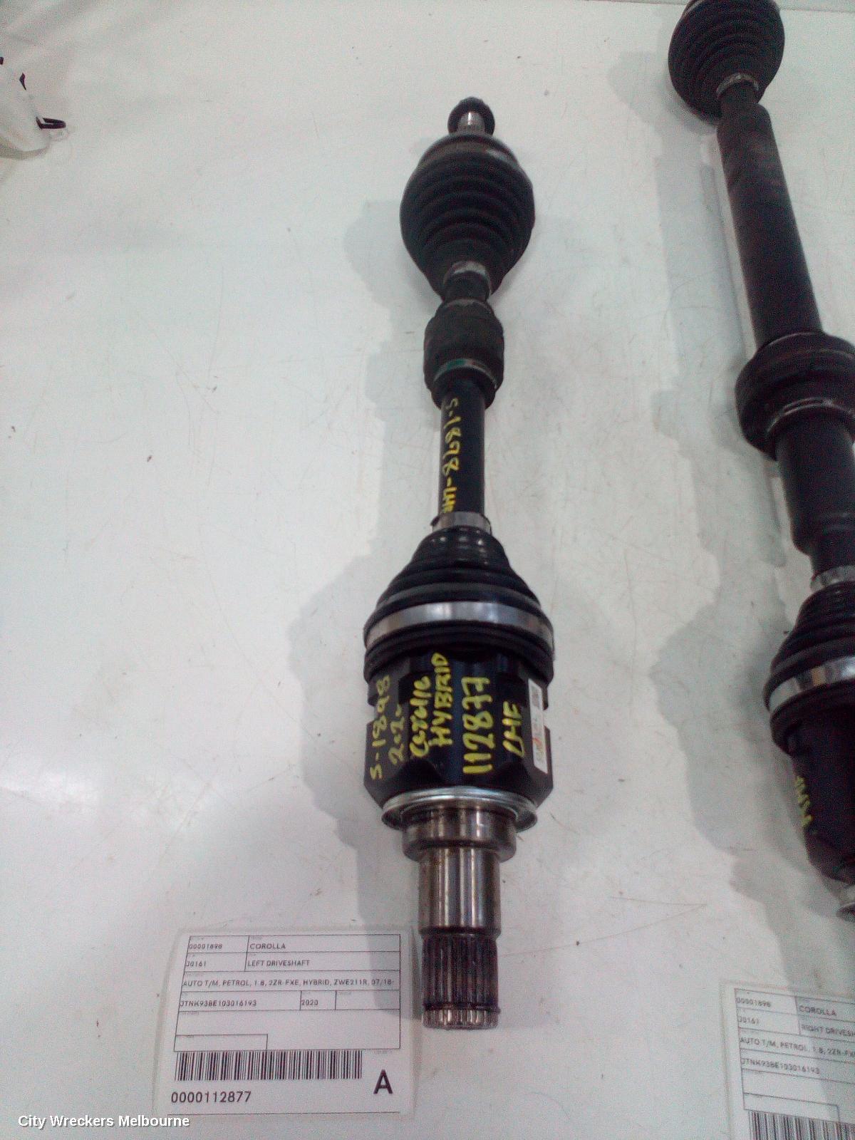 TOYOTA COROLLA 2020 Left Driveshaft