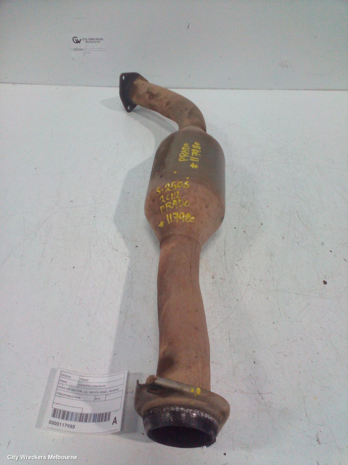 TOYOTA PRADO 2012 Catalytic Converter