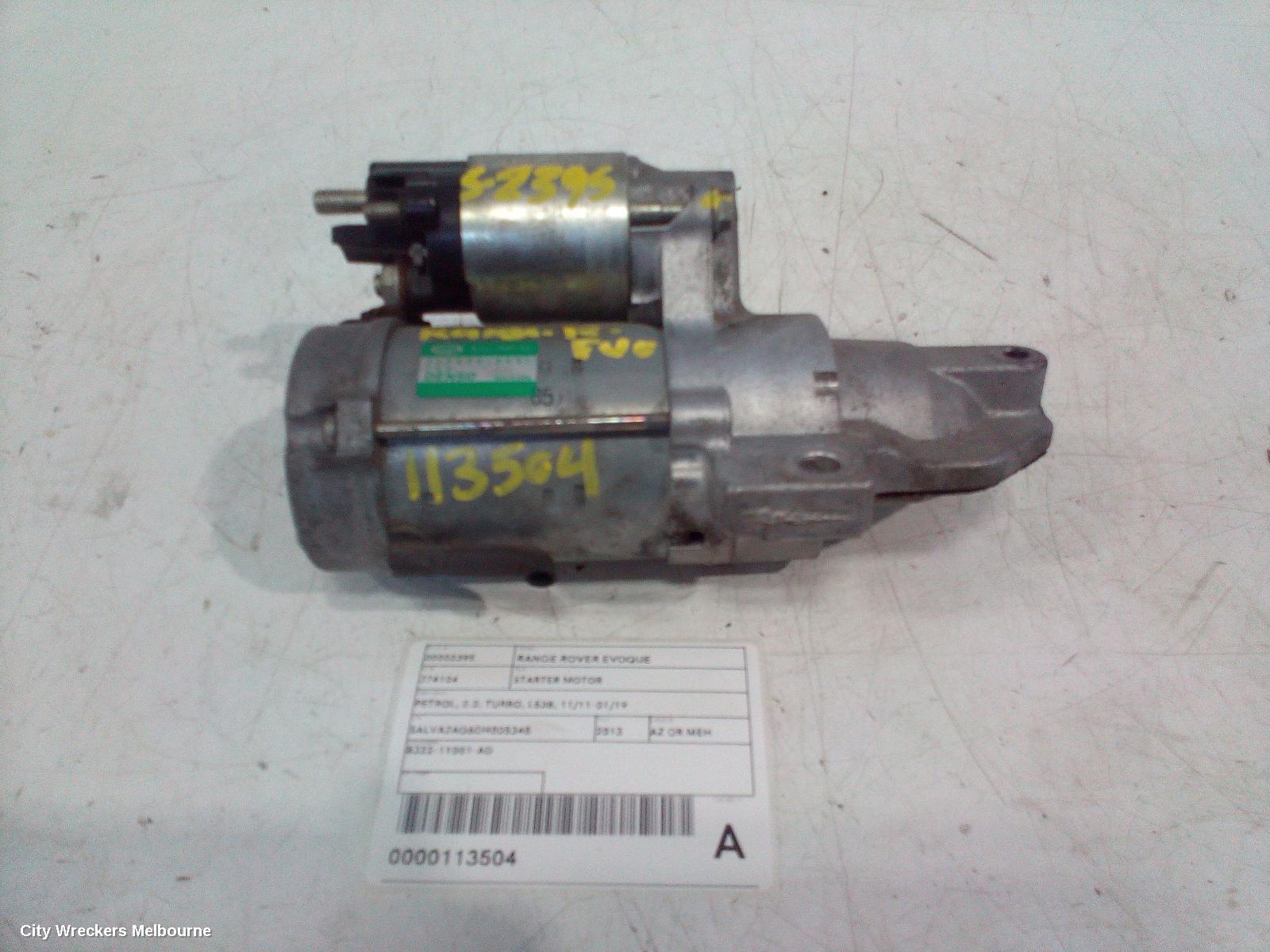 LAND ROVER RANGEROVER EVOQUE 2013 Starter