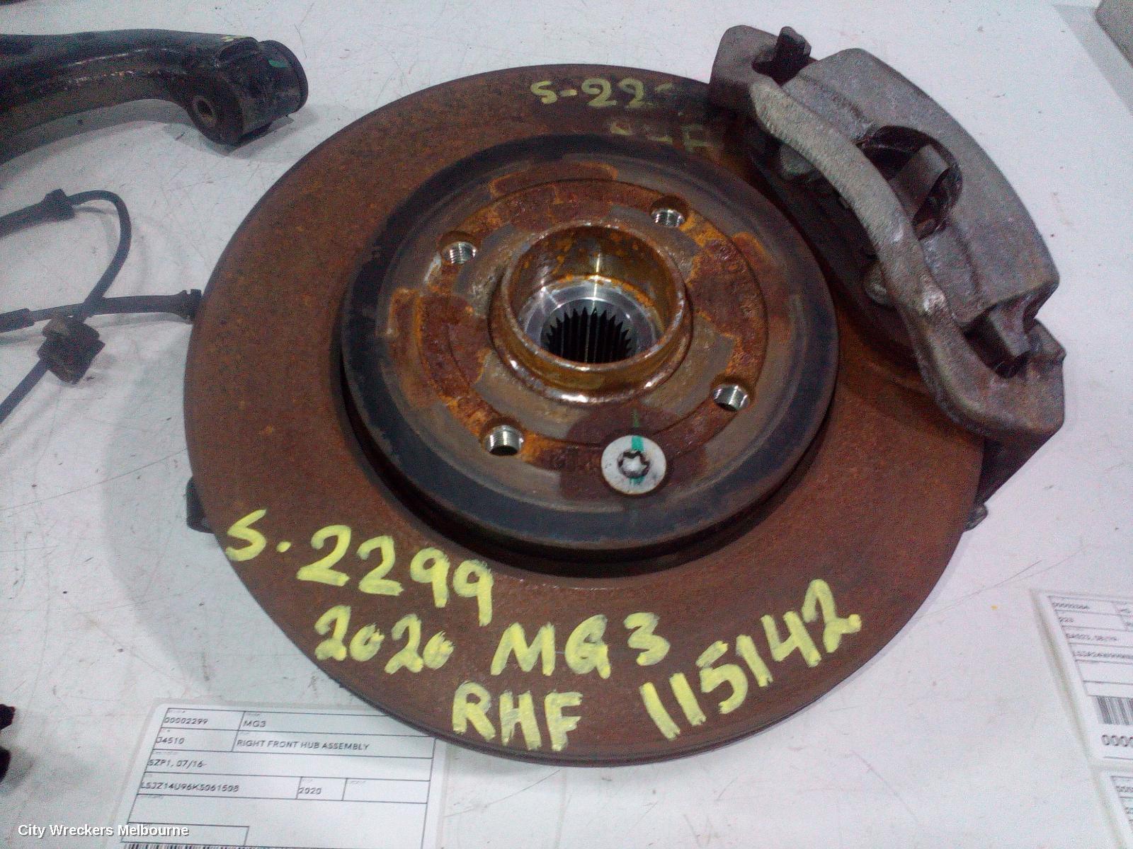 MG MG3 2020 Right Front Hub Assembly