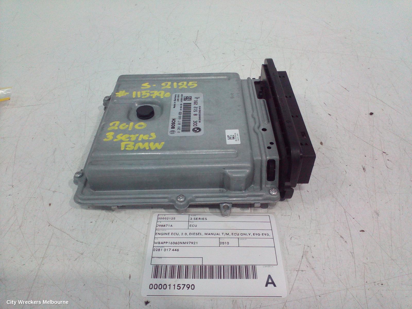 BMW 3 SERIES 2010 Ecu