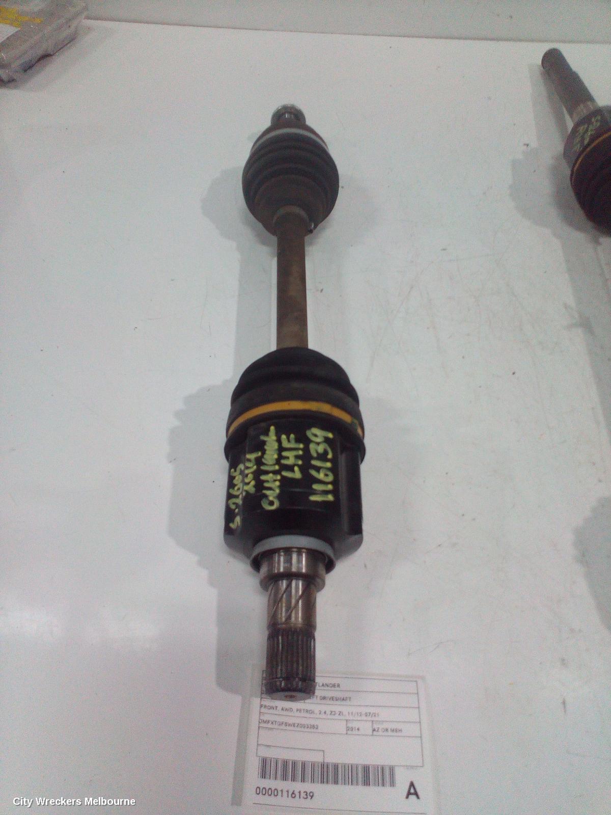 MITSUBISHI OUTLANDER 2014 Left Driveshaft