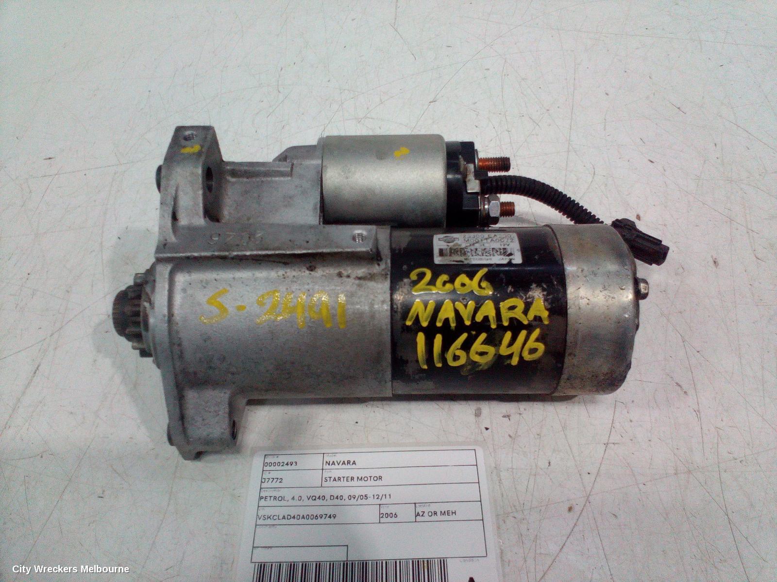 NISSAN NAVARA 2006 Starter