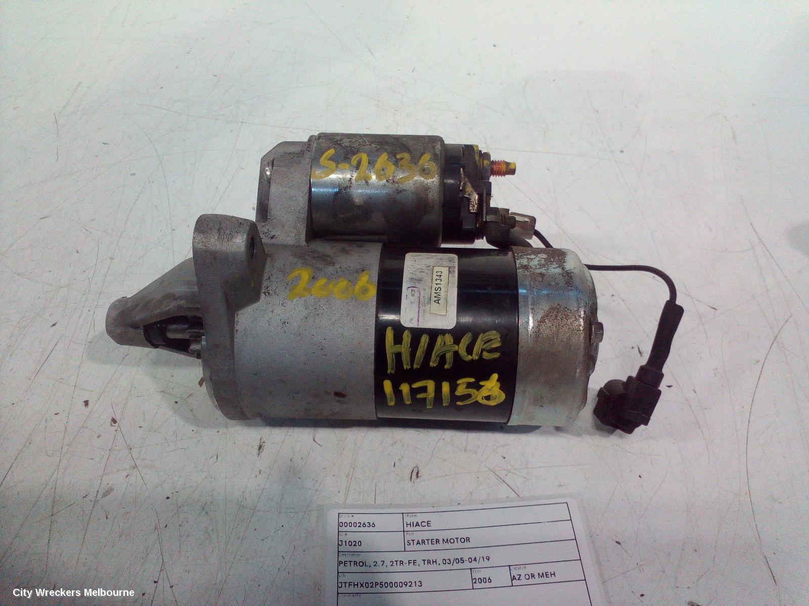 TOYOTA HIACE 2006 Starter