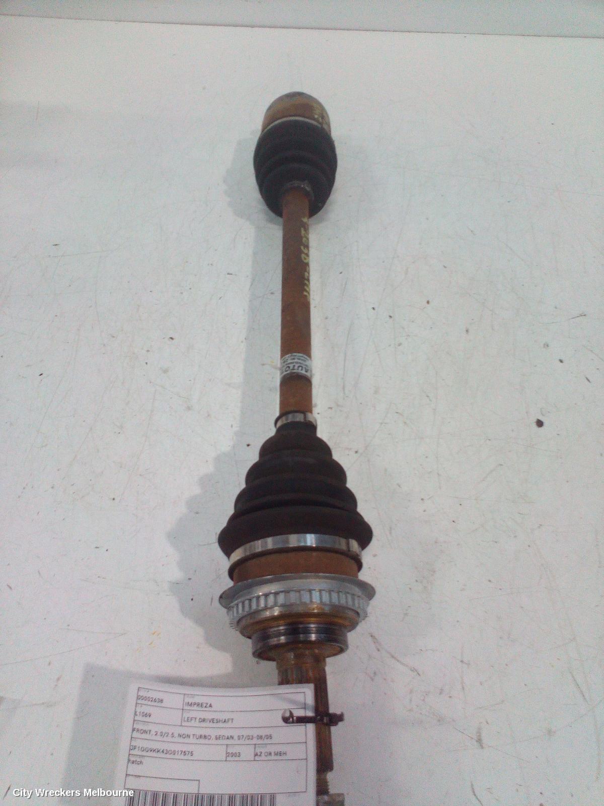 SUBARU IMPREZA 2003 Left Driveshaft