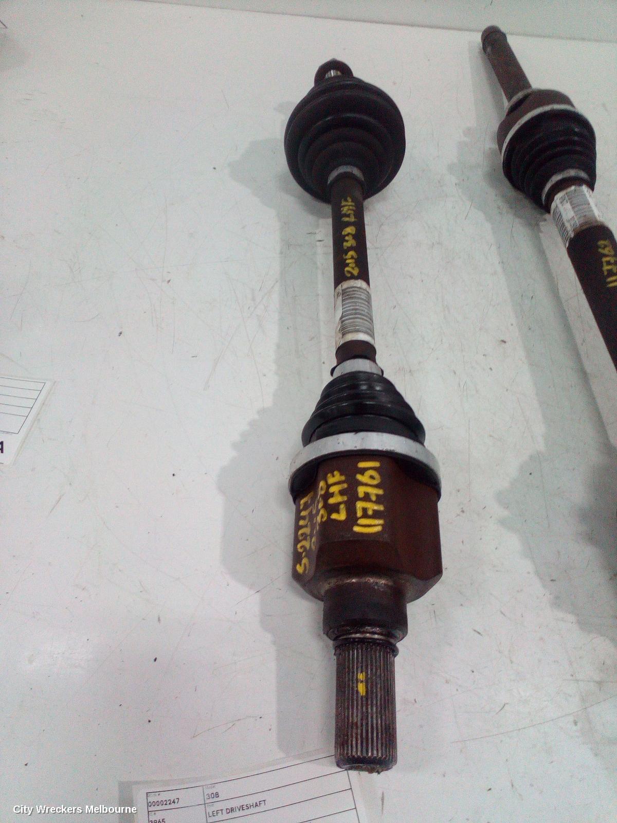 PEUGEOT 308 2015 Left Driveshaft