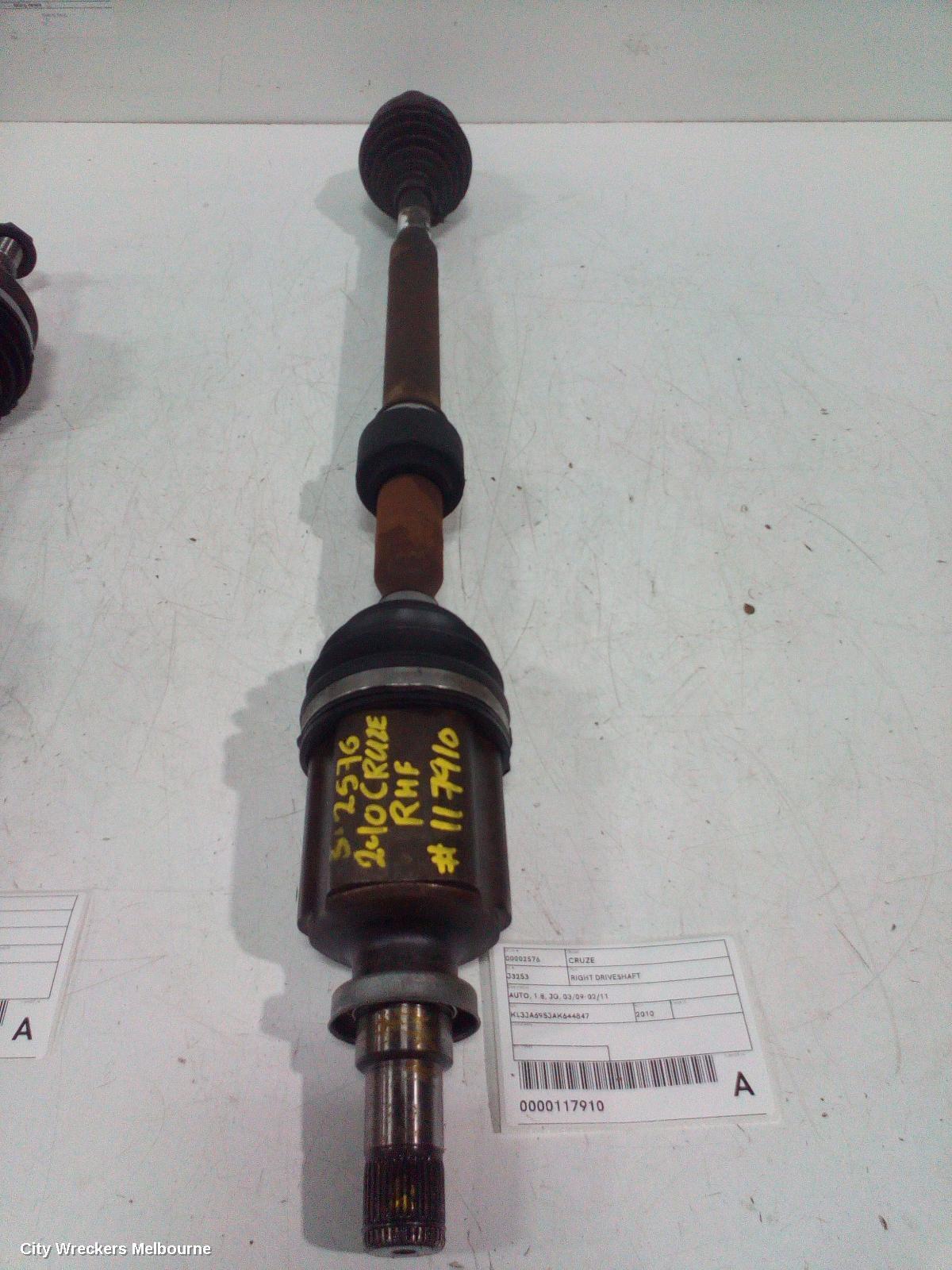 HOLDEN CRUZE 2010 Right Driveshaft