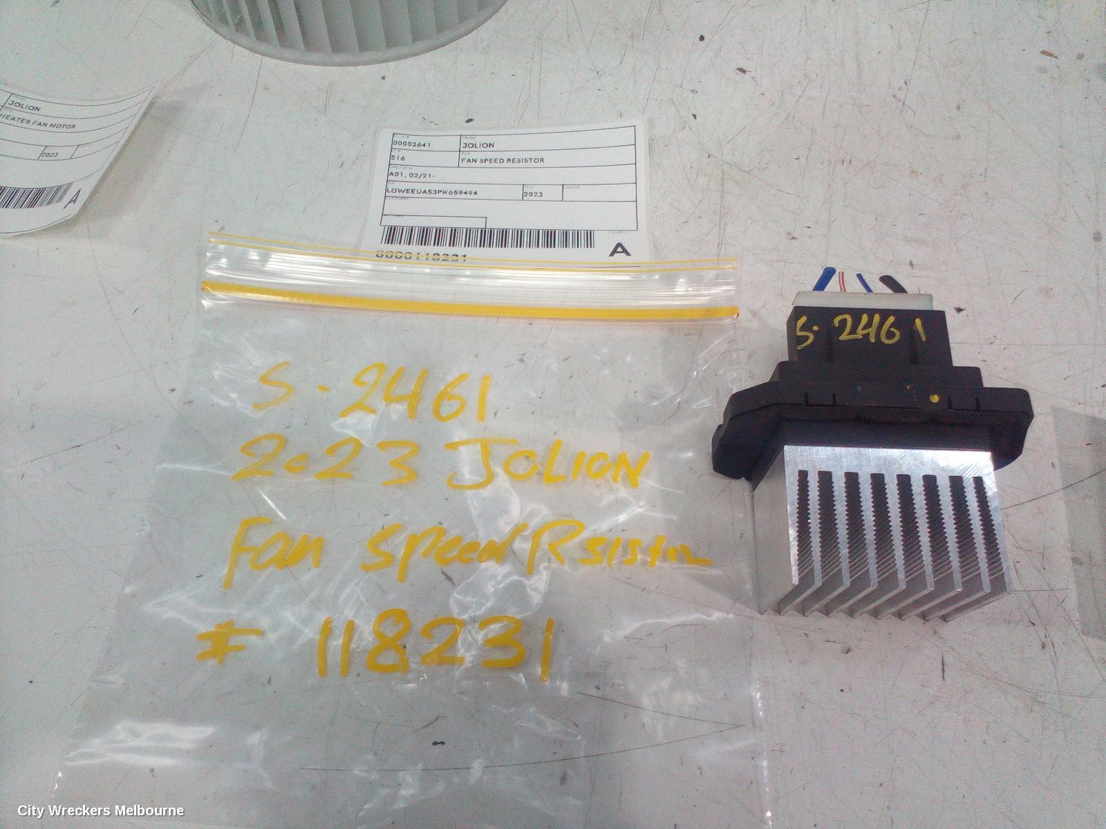 HAVAL JOLION 2023 Fan Speed Resistor