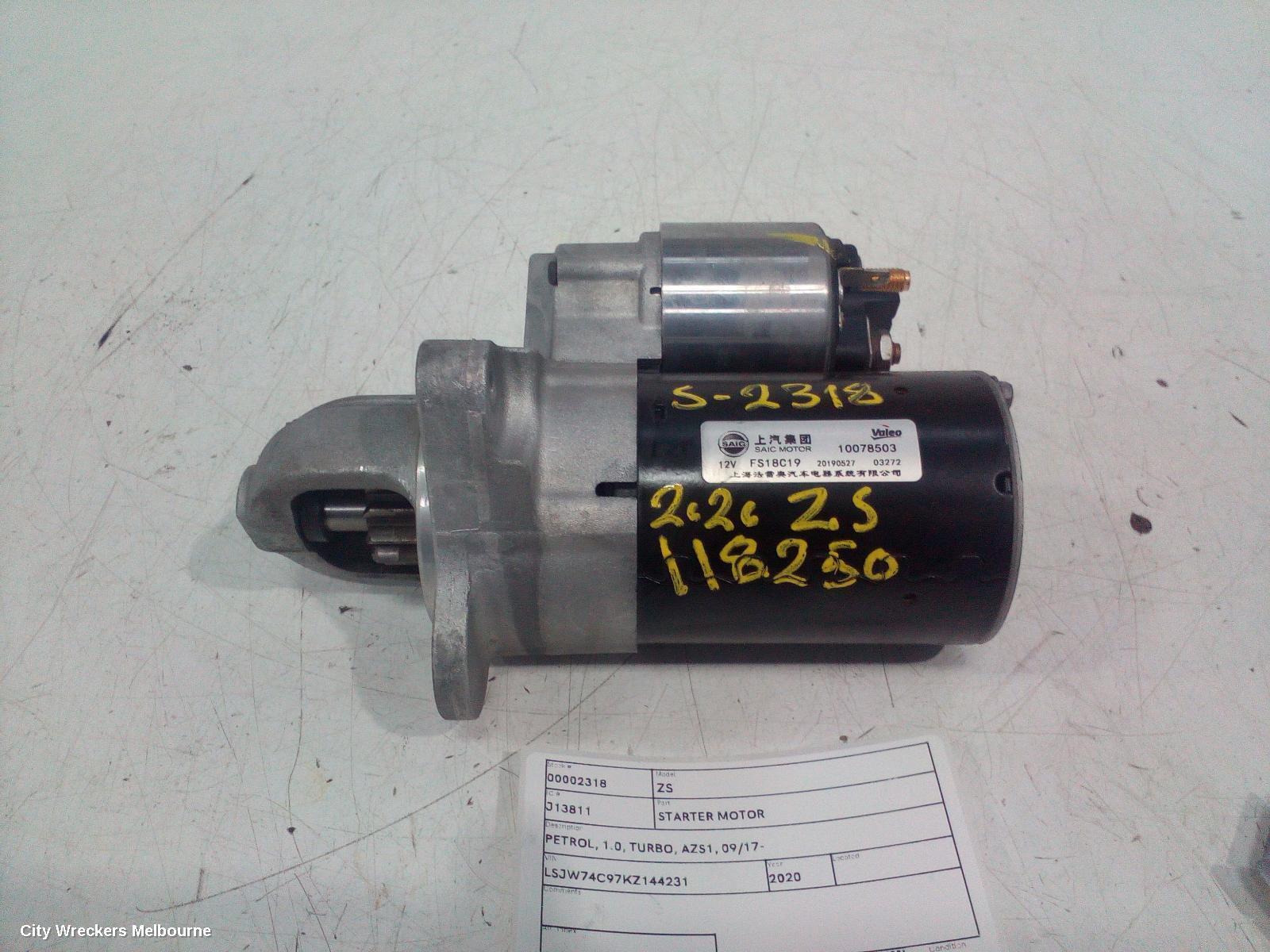 MG ZS 2020 Starter