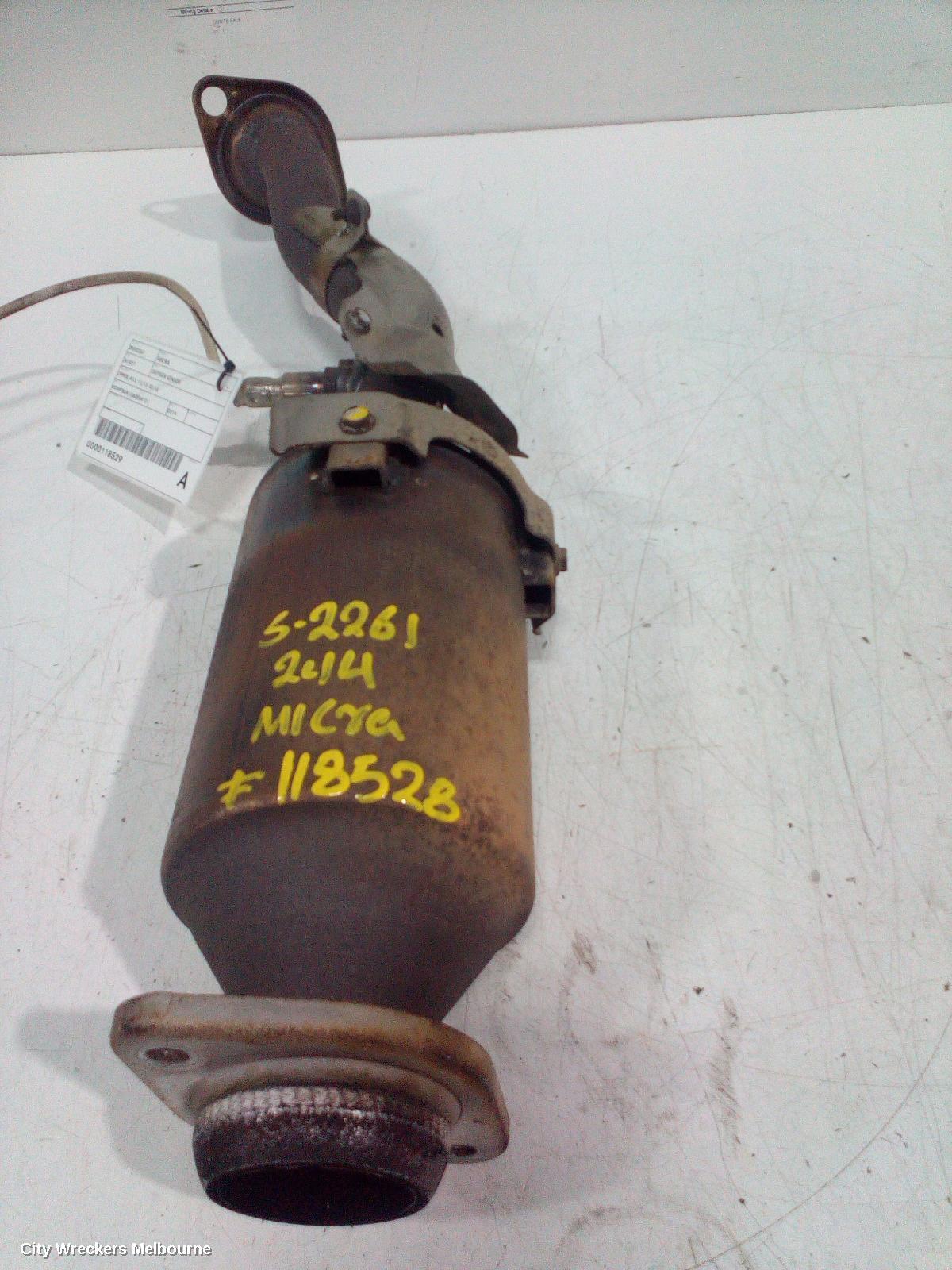 NISSAN MICRA 2014 Catalytic Converter