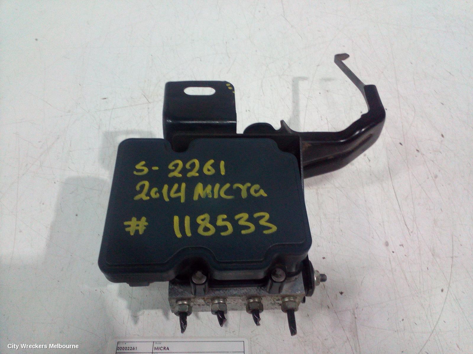 NISSAN MICRA 2014 Abs Pump/Modulator