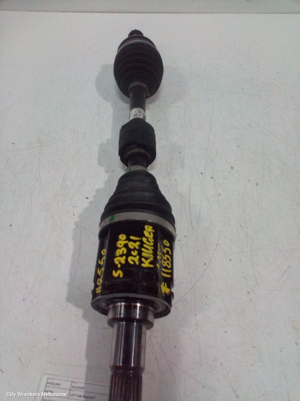 TOYOTA KLUGER 2021 Left Driveshaft