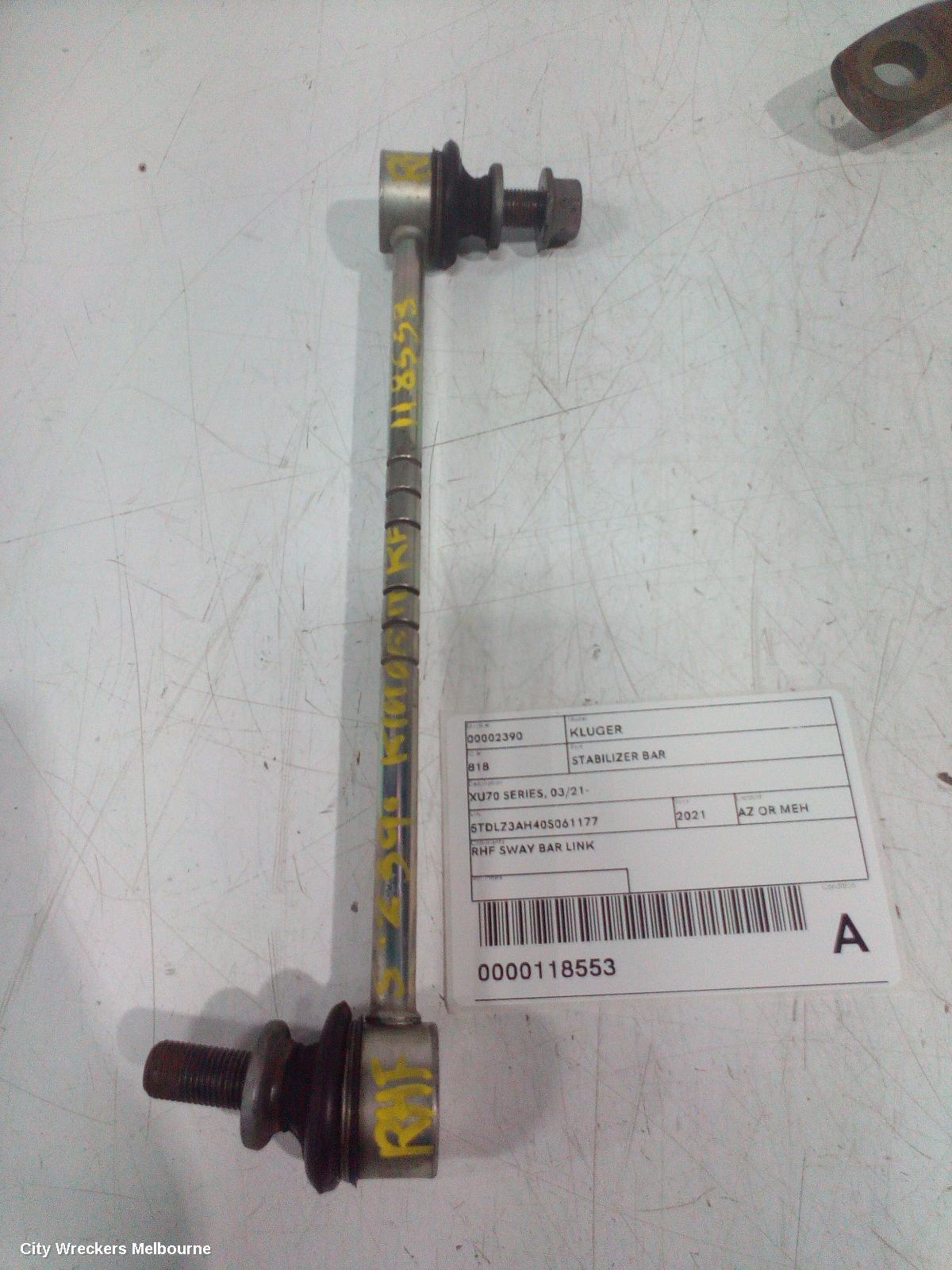 TOYOTA KLUGER 2021 Stabiliser Bar