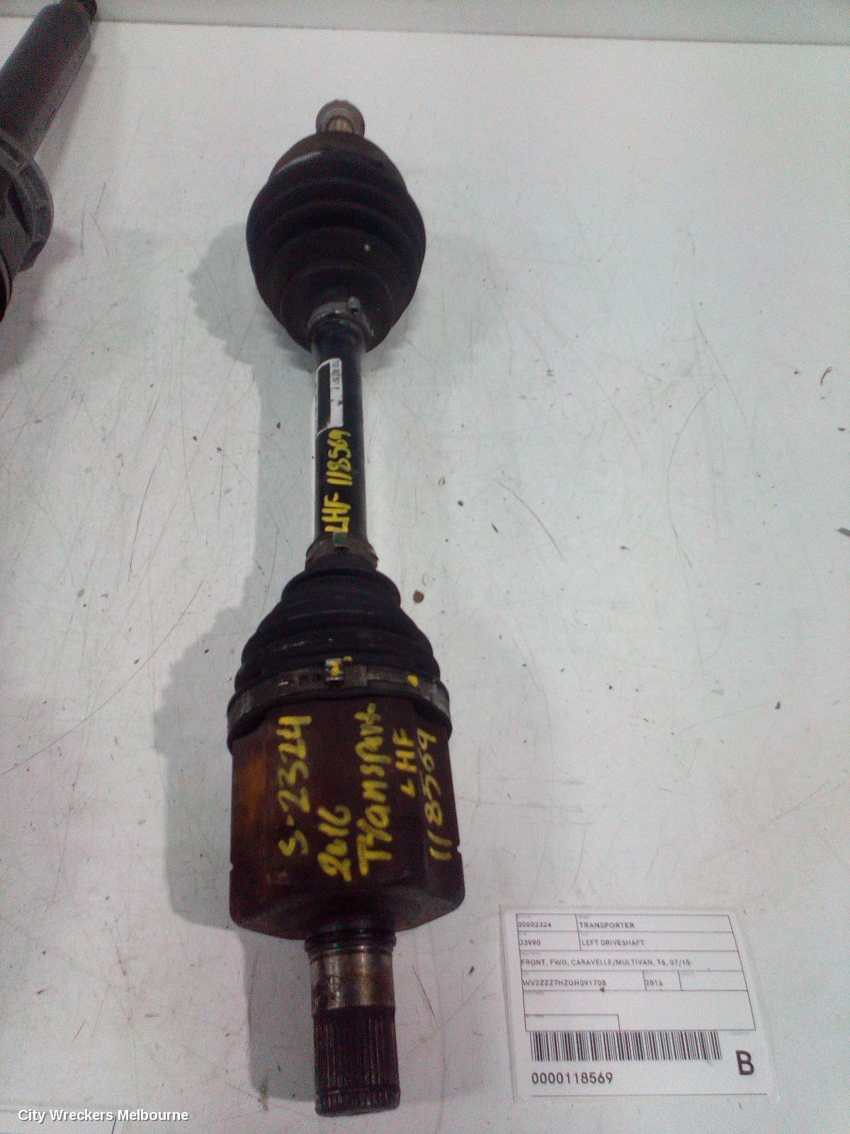 VOLKSWAGEN TRANSPORTER 2016 Left Driveshaft