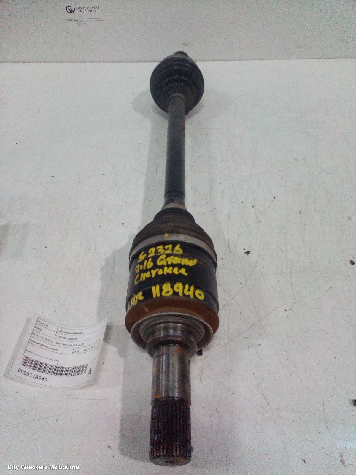 JEEP GRANDCHEROKEE 2016 Left Driveshaft