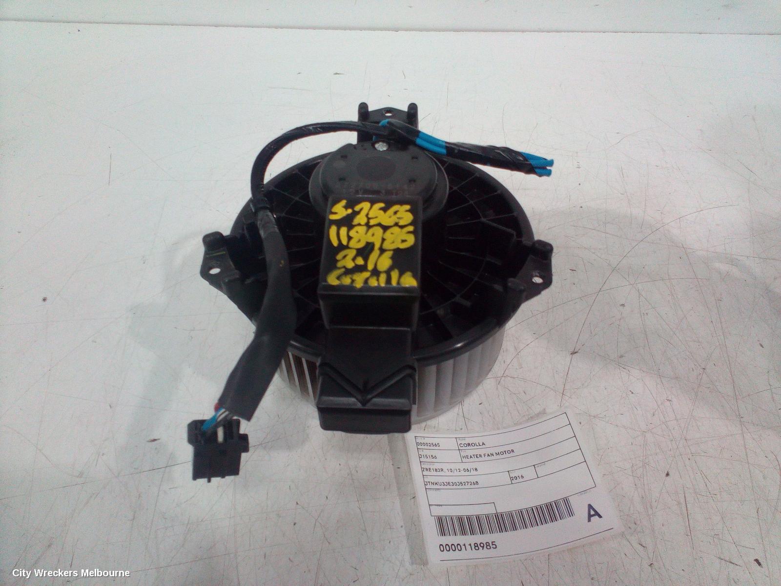 TOYOTA COROLLA 2016 Heater Fan Motor